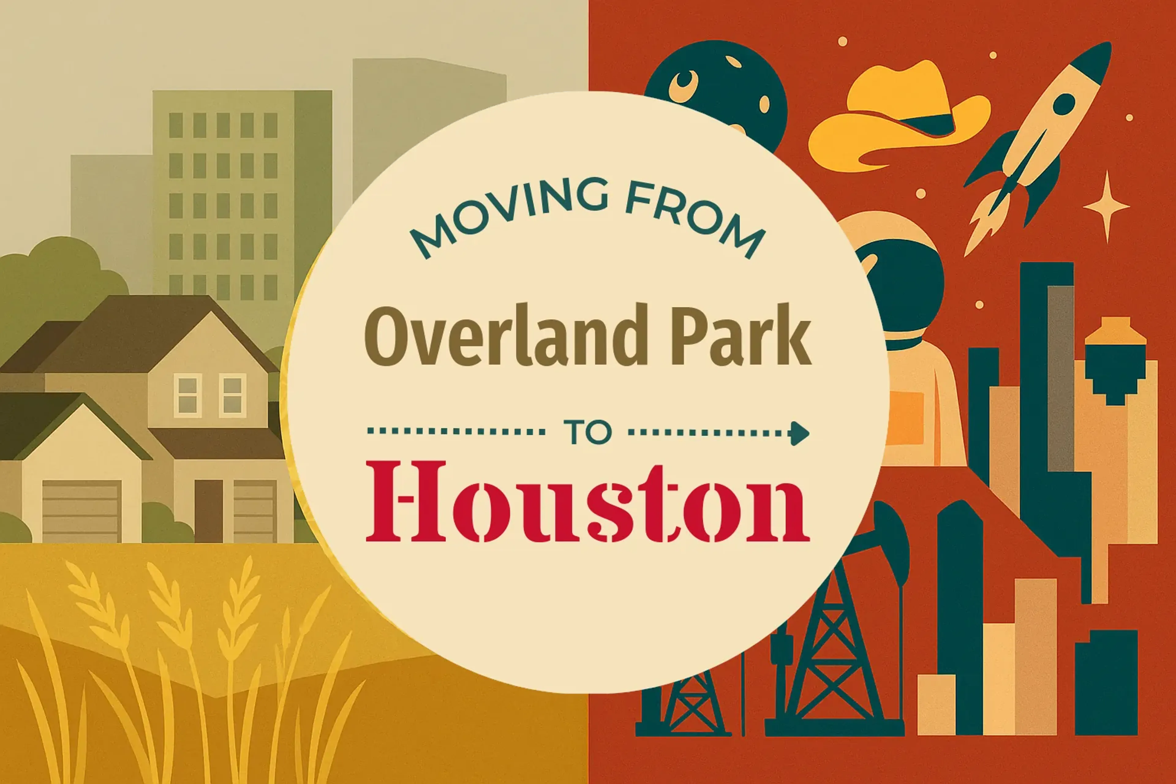 Side-by-side comparison of Overland Park to Houston moving companies