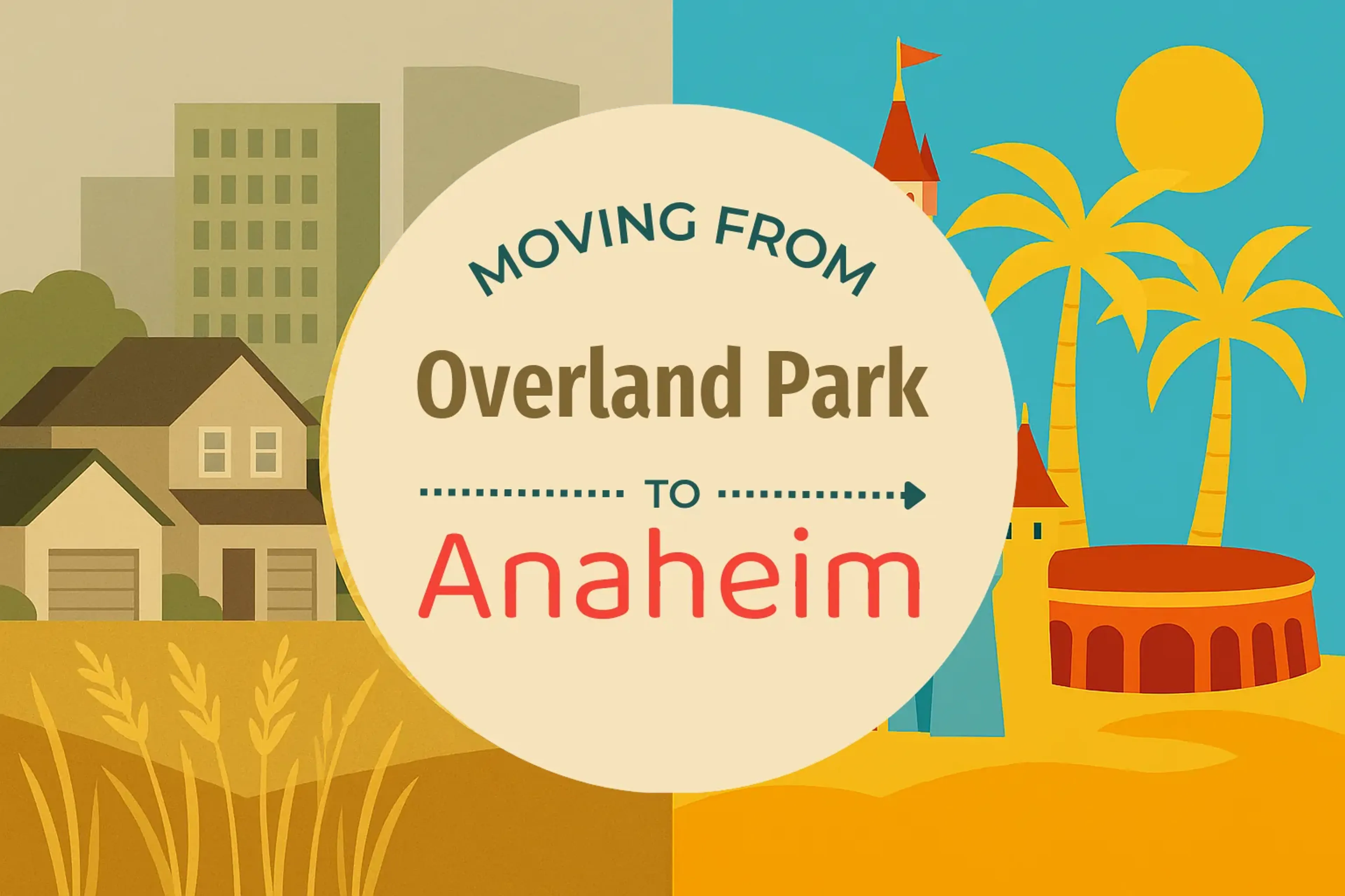 Side-by-side comparison of Overland Park to Anaheim moving companies