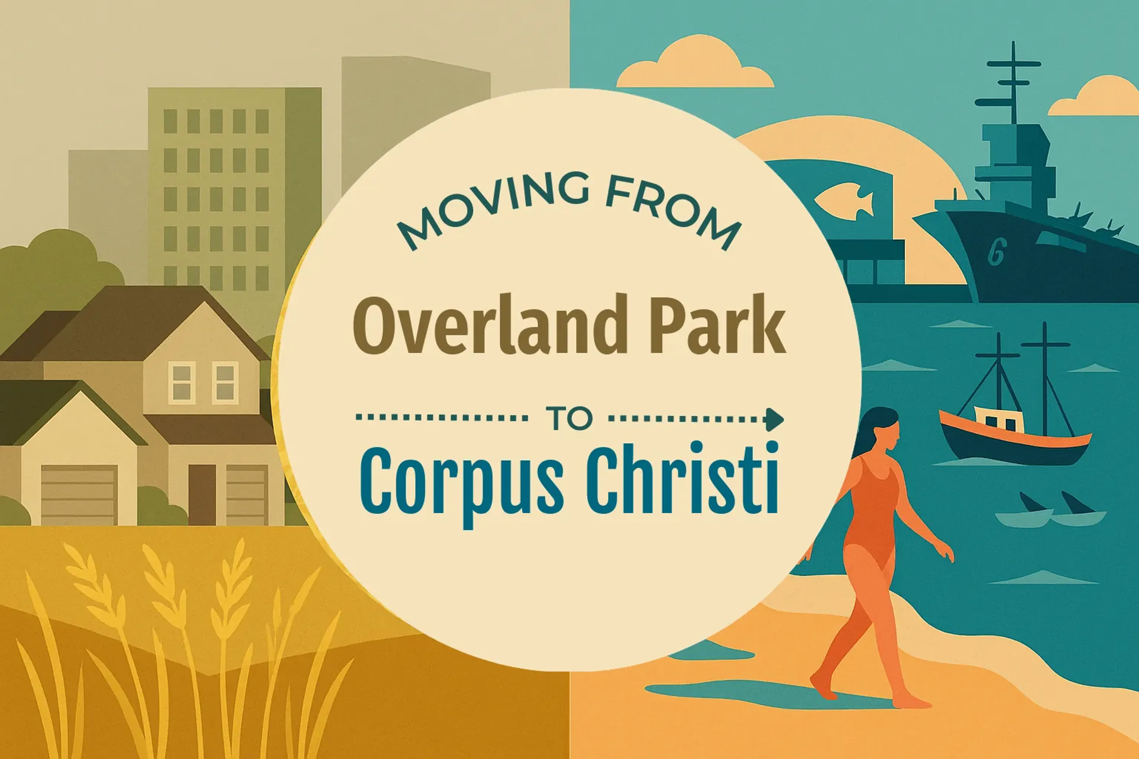 Side-by-side comparison of Overland Park to Corpus Christi moving companies