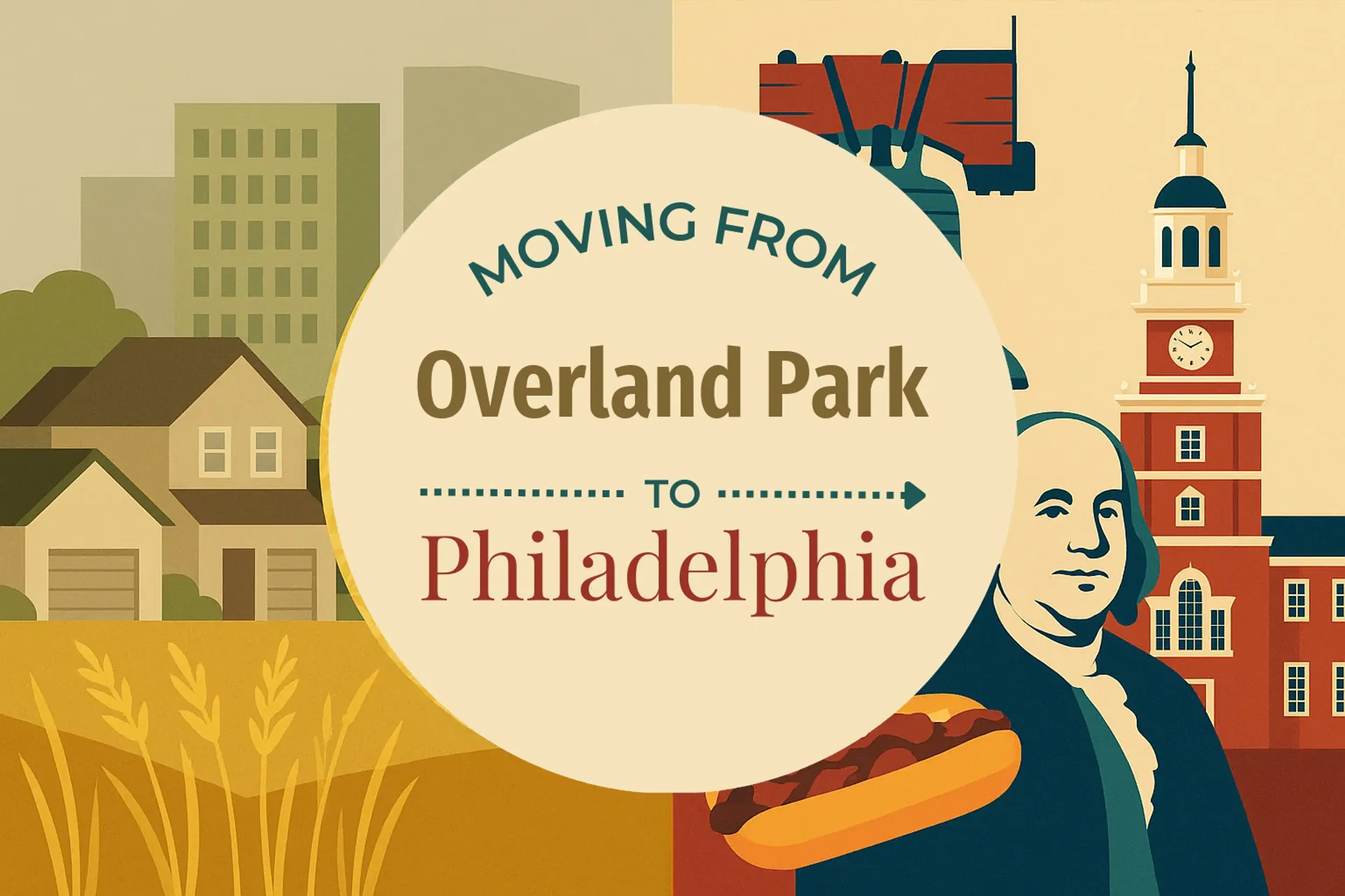 Side-by-side comparison of Overland Park to Philadelphia moving companies