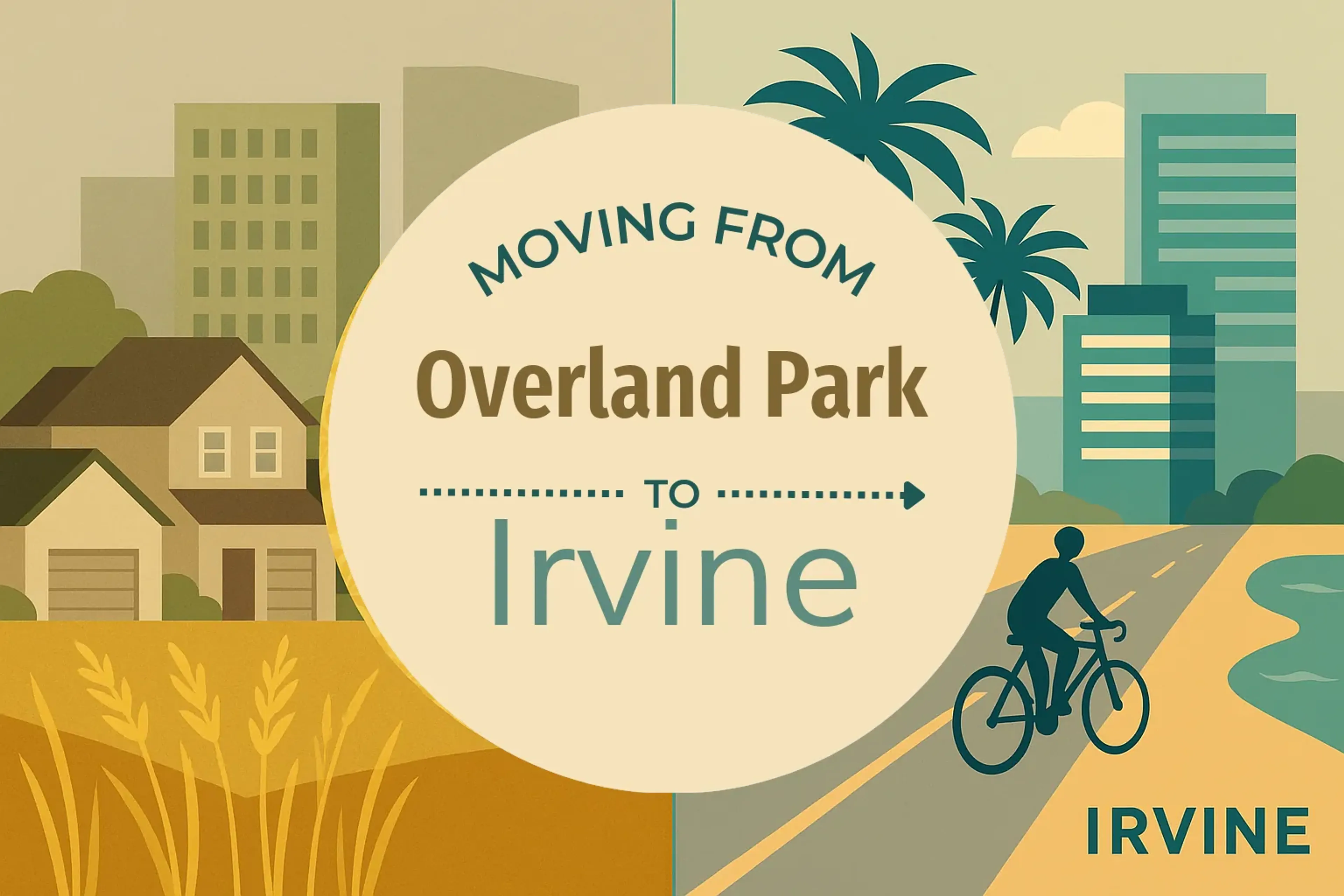Side-by-side comparison of Overland Park to Irvine moving companies