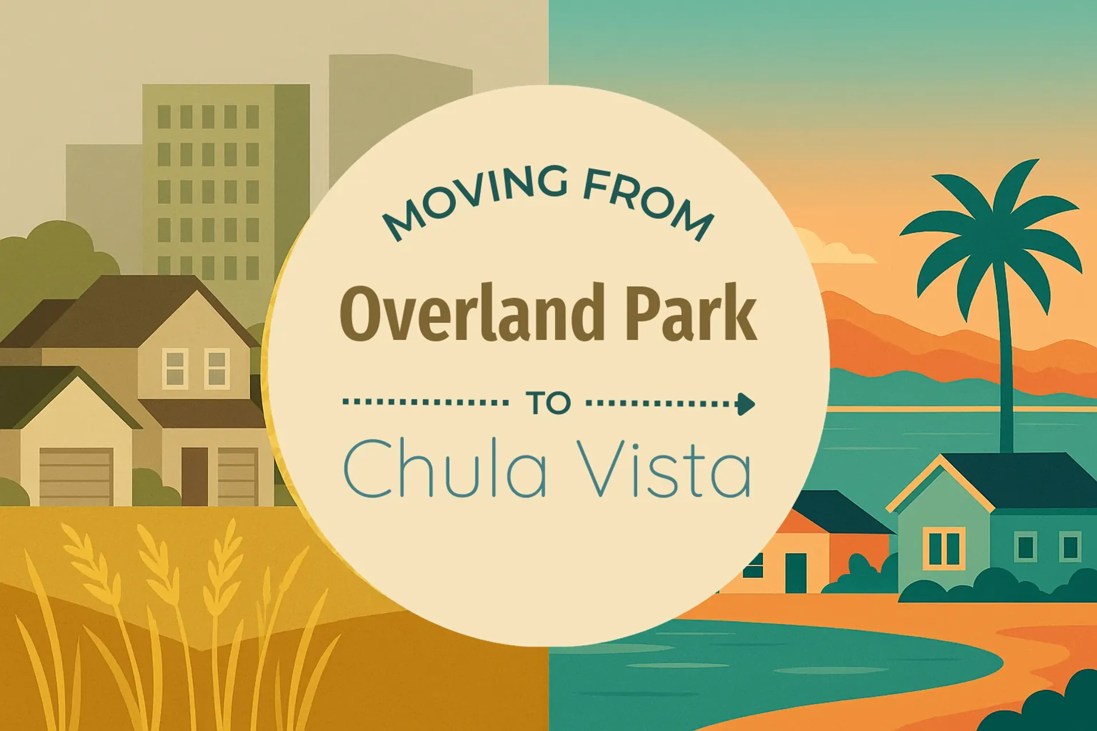 Side-by-side comparison of Overland Park to Chula Vista moving companies