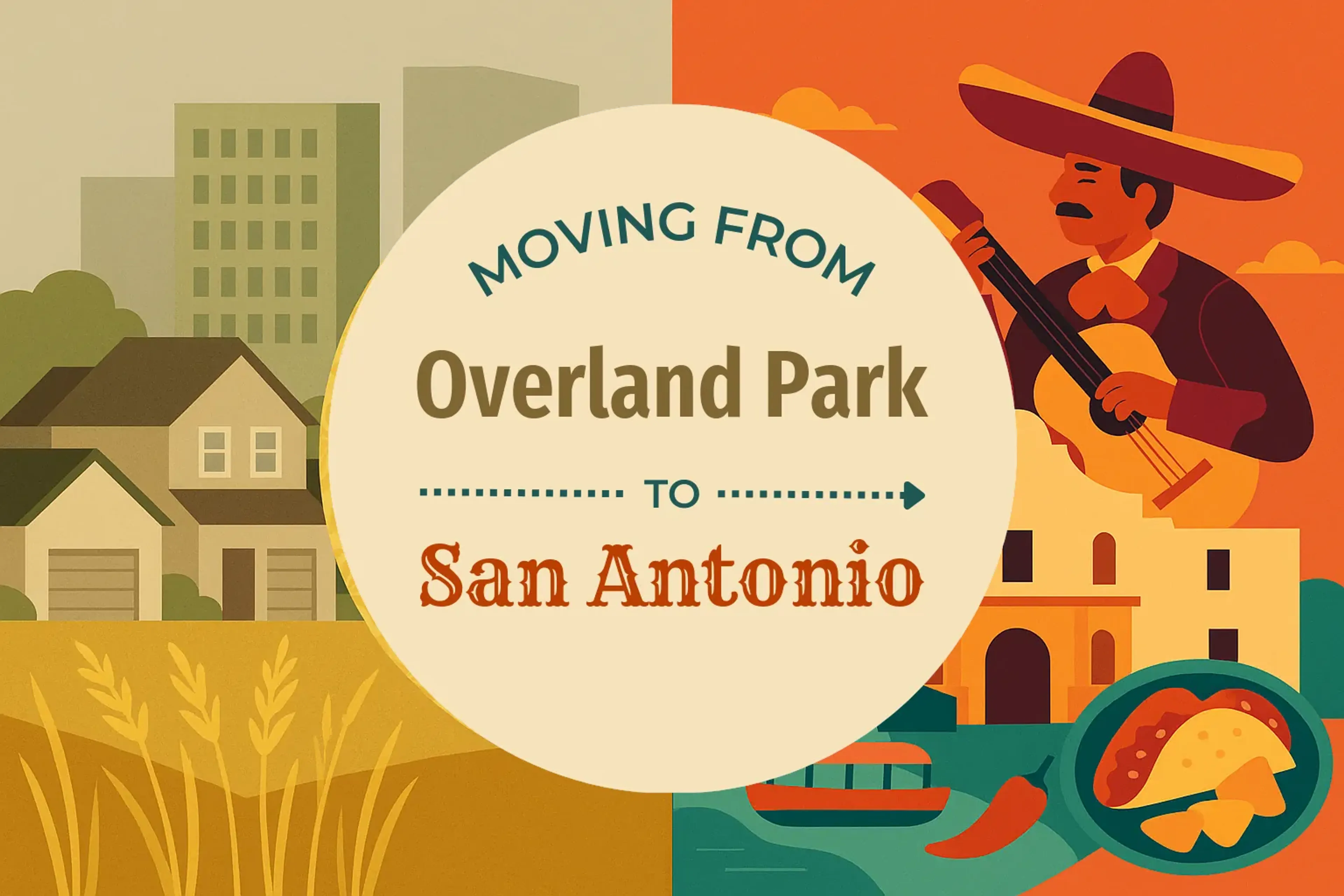 Side-by-side comparison of Overland Park to San Antonio moving companies