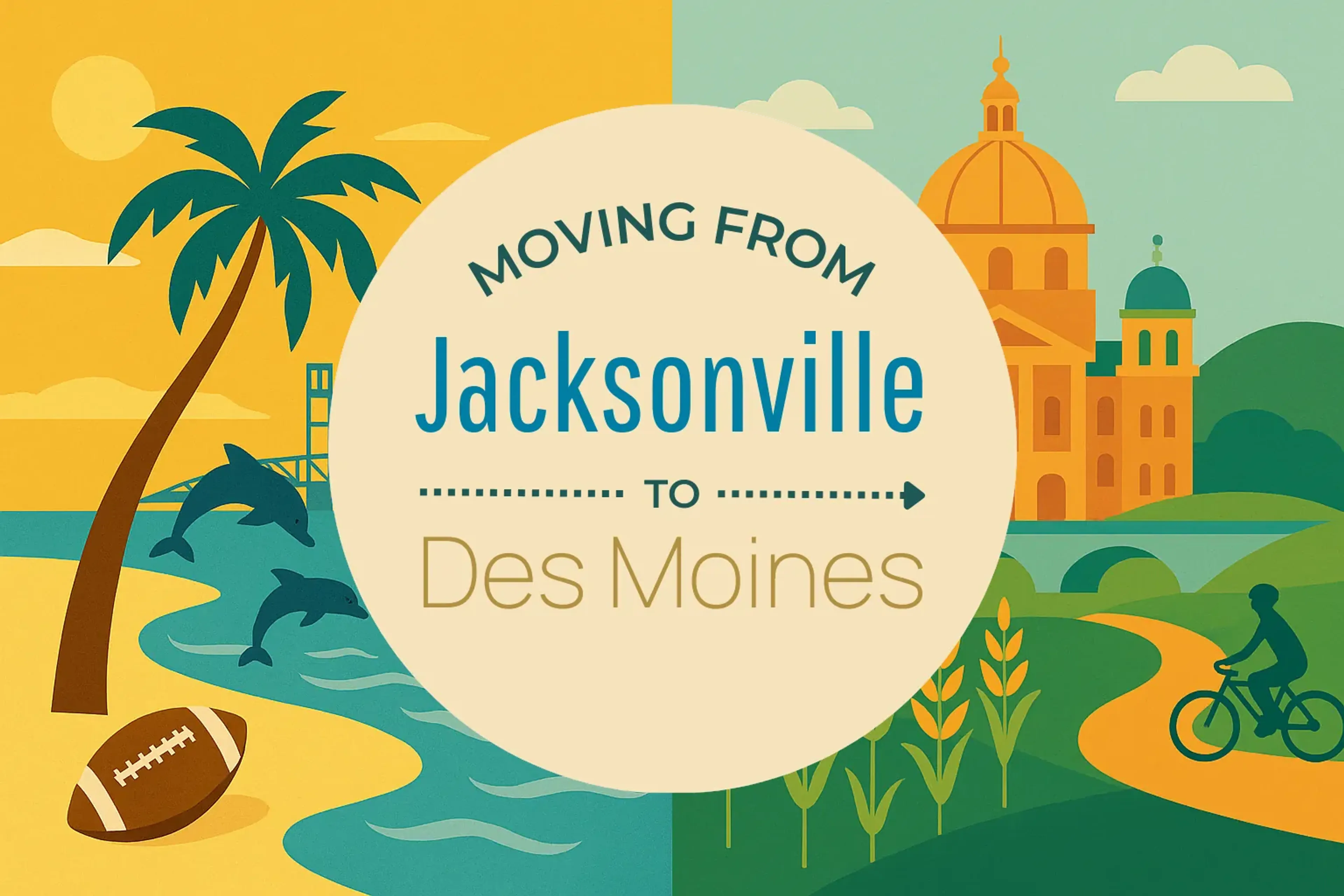 Side-by-side comparison of Jacksonville to Des Moines moving companies