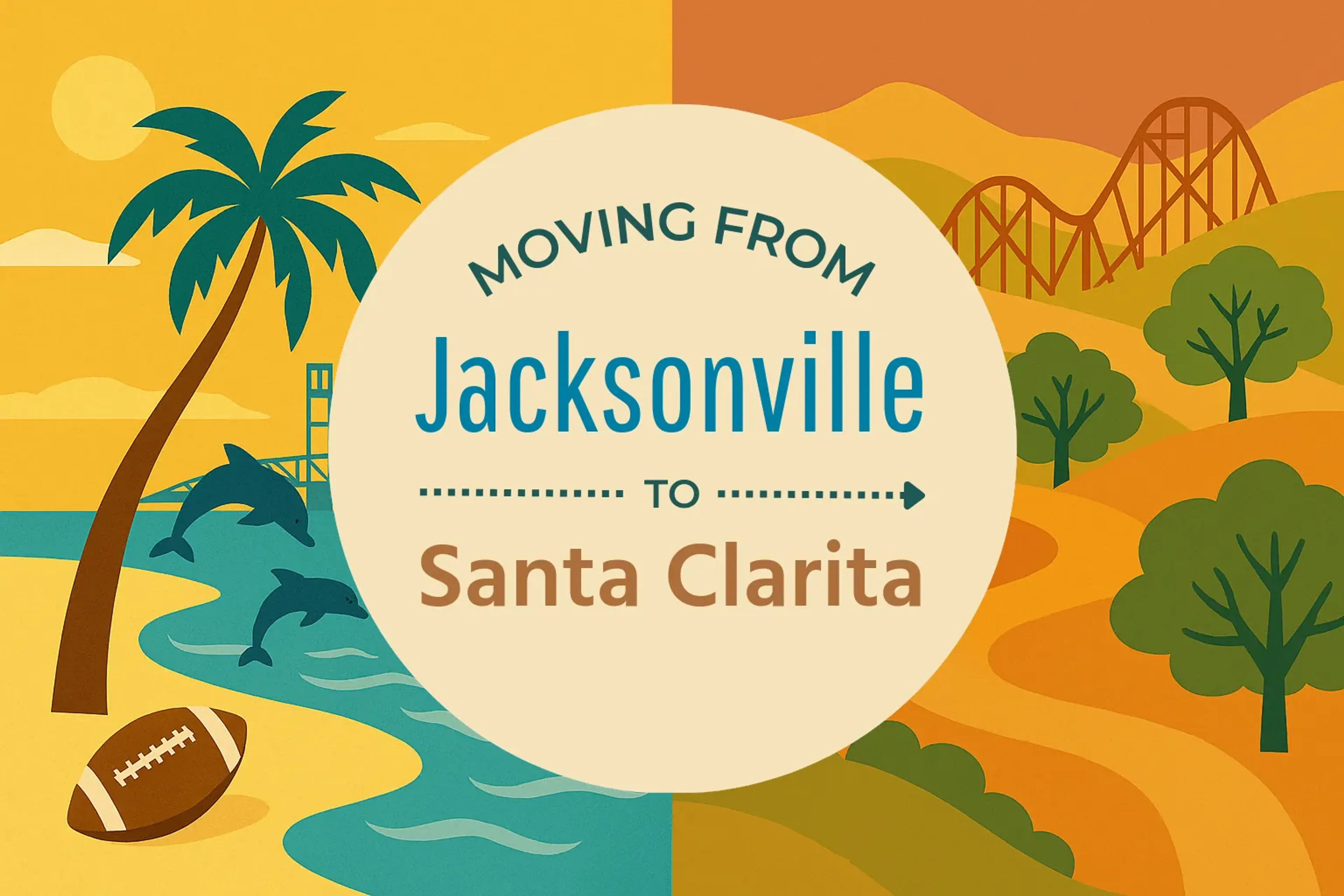 Side-by-side comparison of Jacksonville to Santa Clarita moving companies