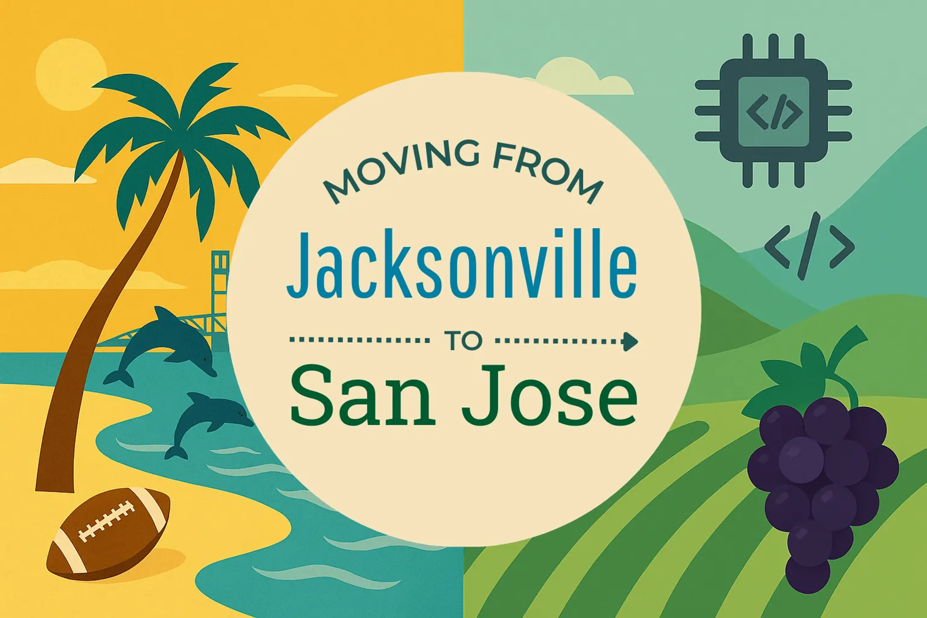 Side-by-side comparison of Jacksonville to San Jose moving companies