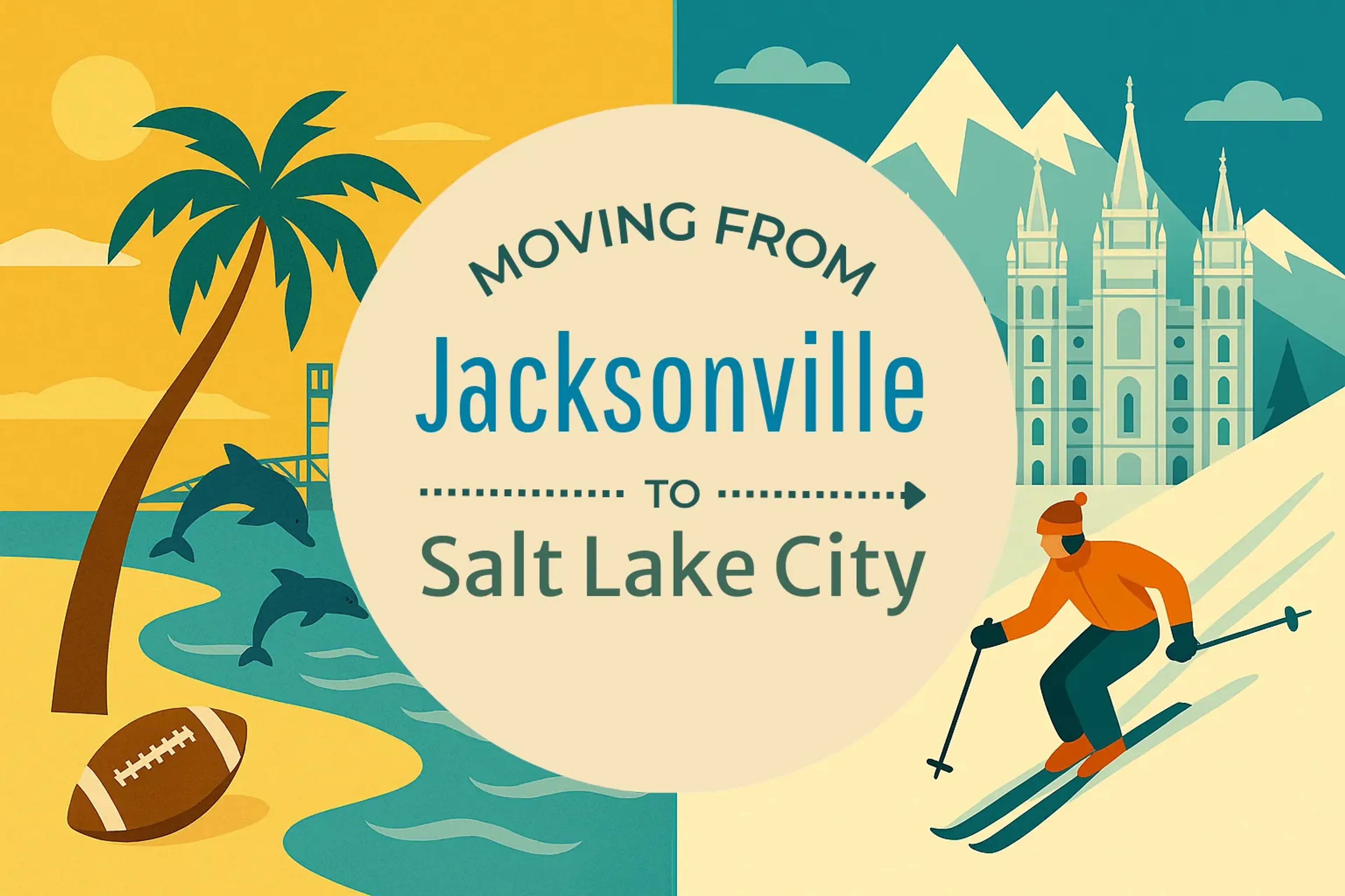 Side-by-side comparison of Jacksonville to Salt Lake City moving companies