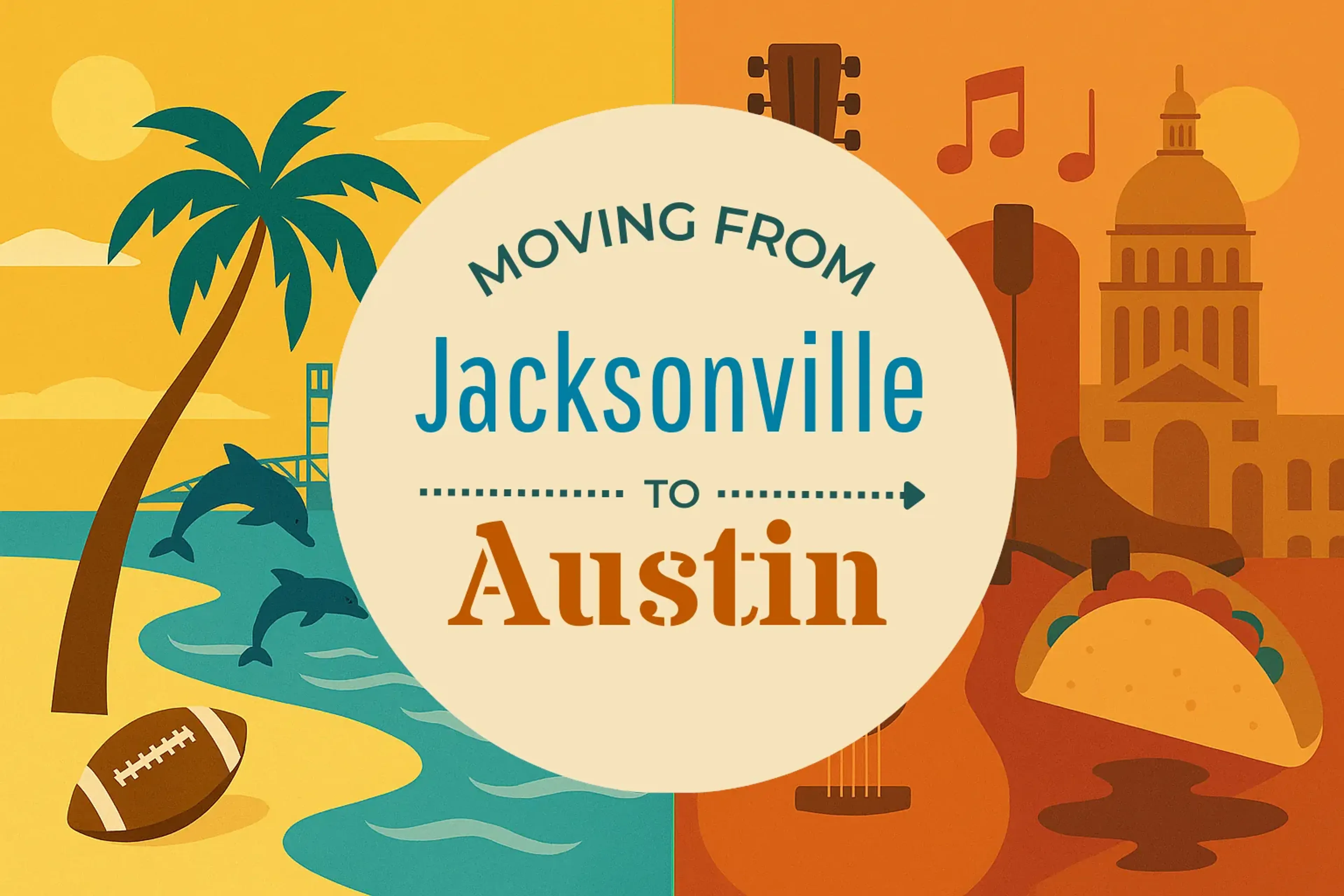 Side-by-side comparison of Jacksonville to Austin moving companies