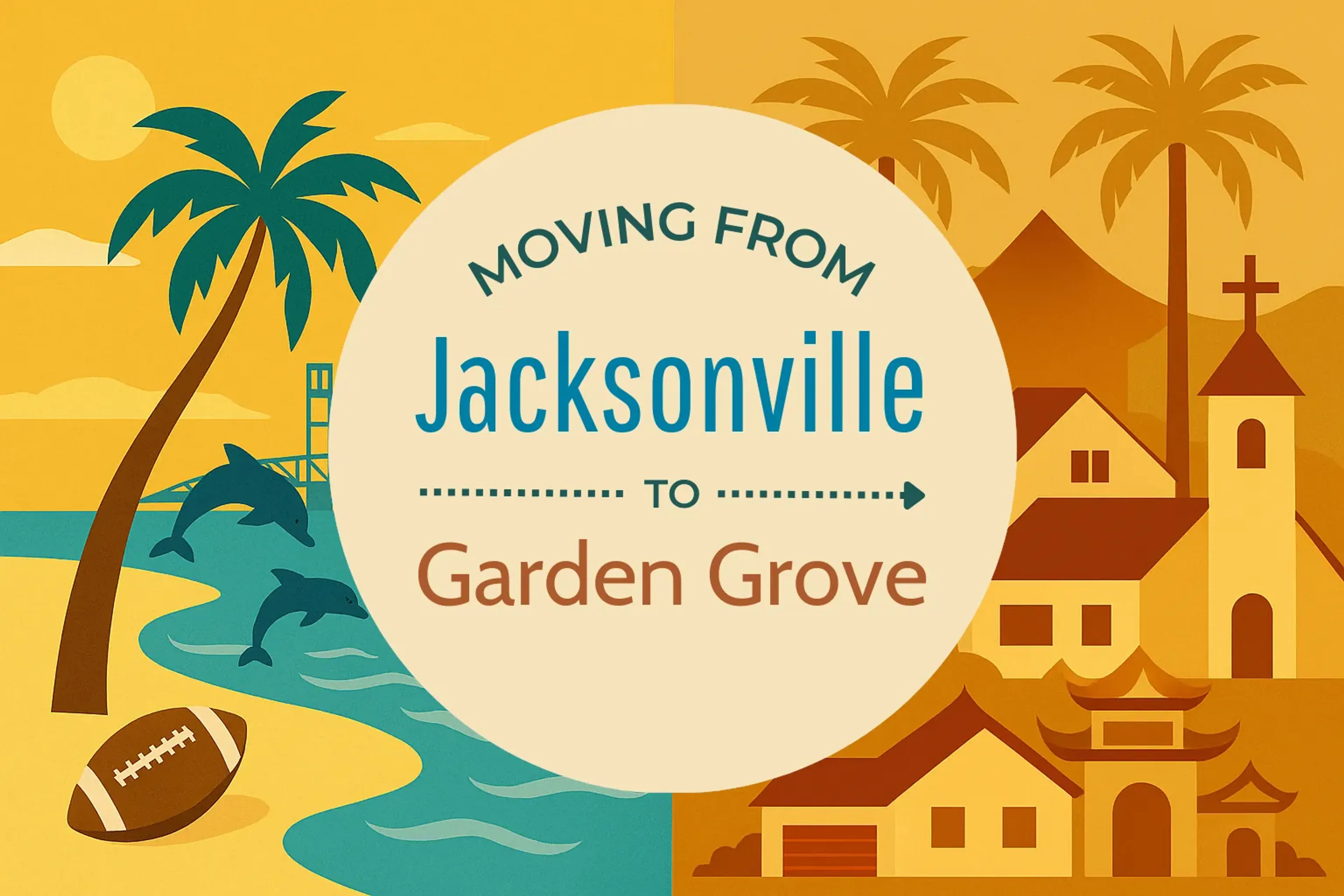 Side-by-side comparison of Jacksonville to Garden Grove moving companies
