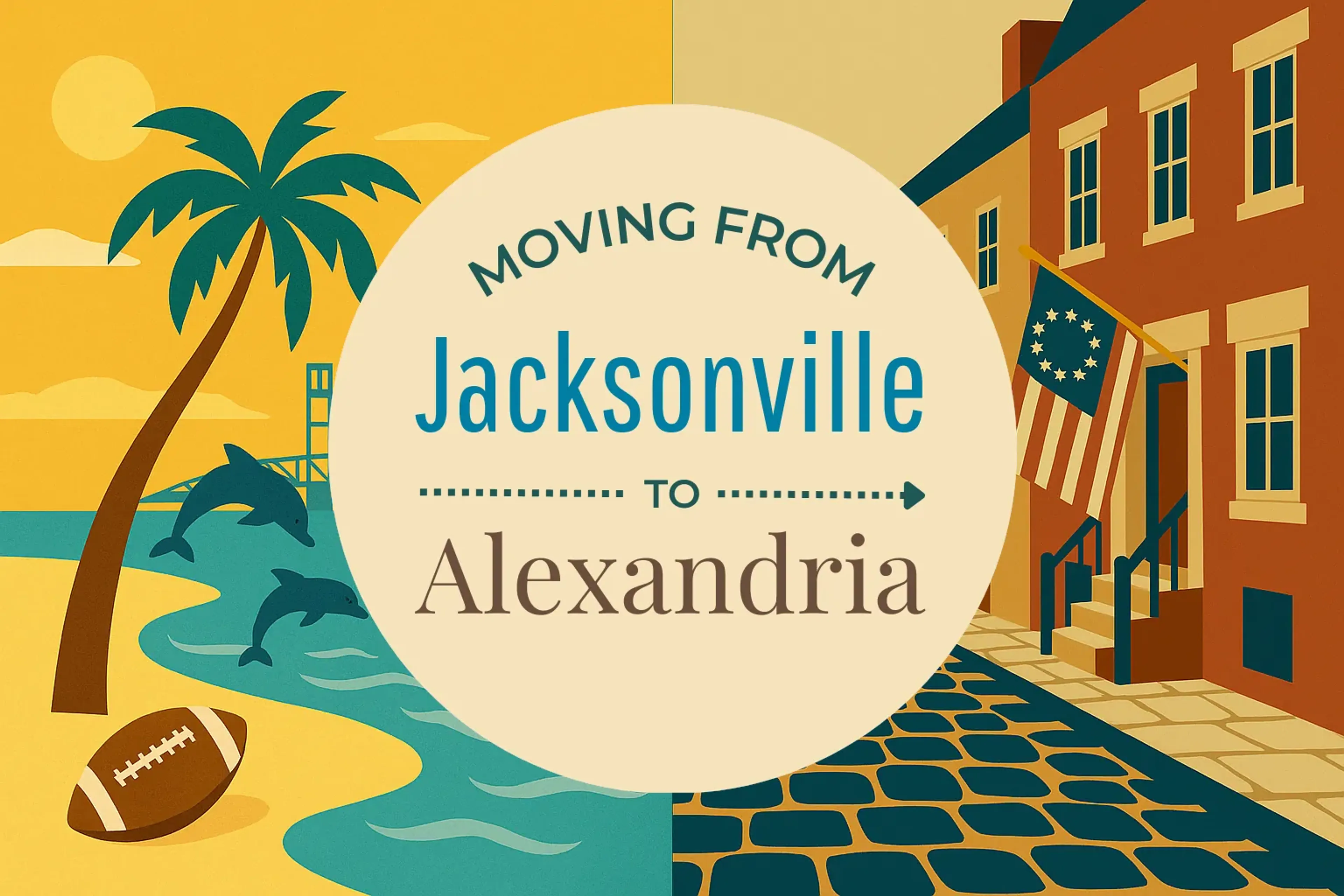 Side-by-side comparison of Jacksonville to Alexandria moving companies