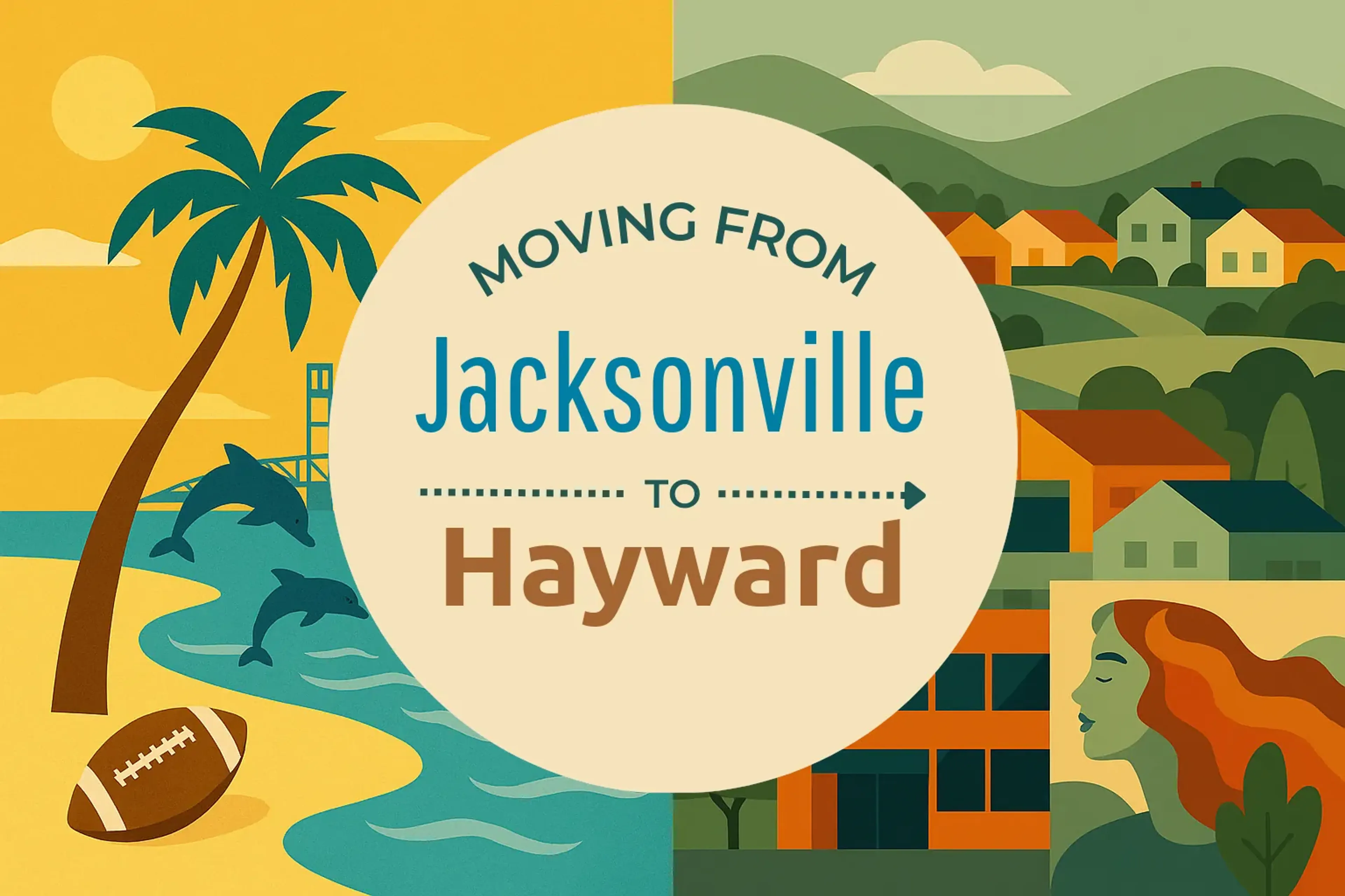 Side-by-side comparison of Jacksonville to Hayward moving companies