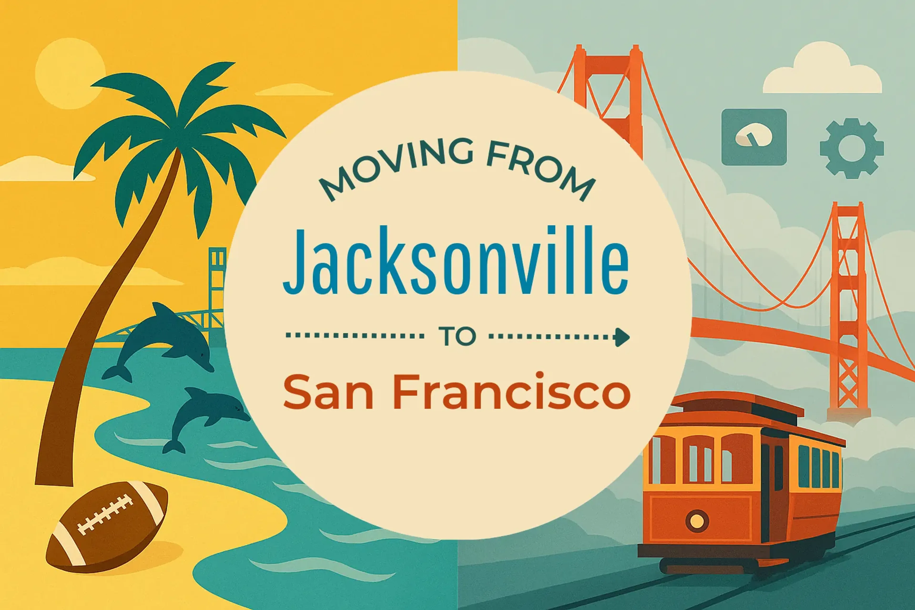 Side-by-side comparison of Jacksonville to San Francisco moving companies