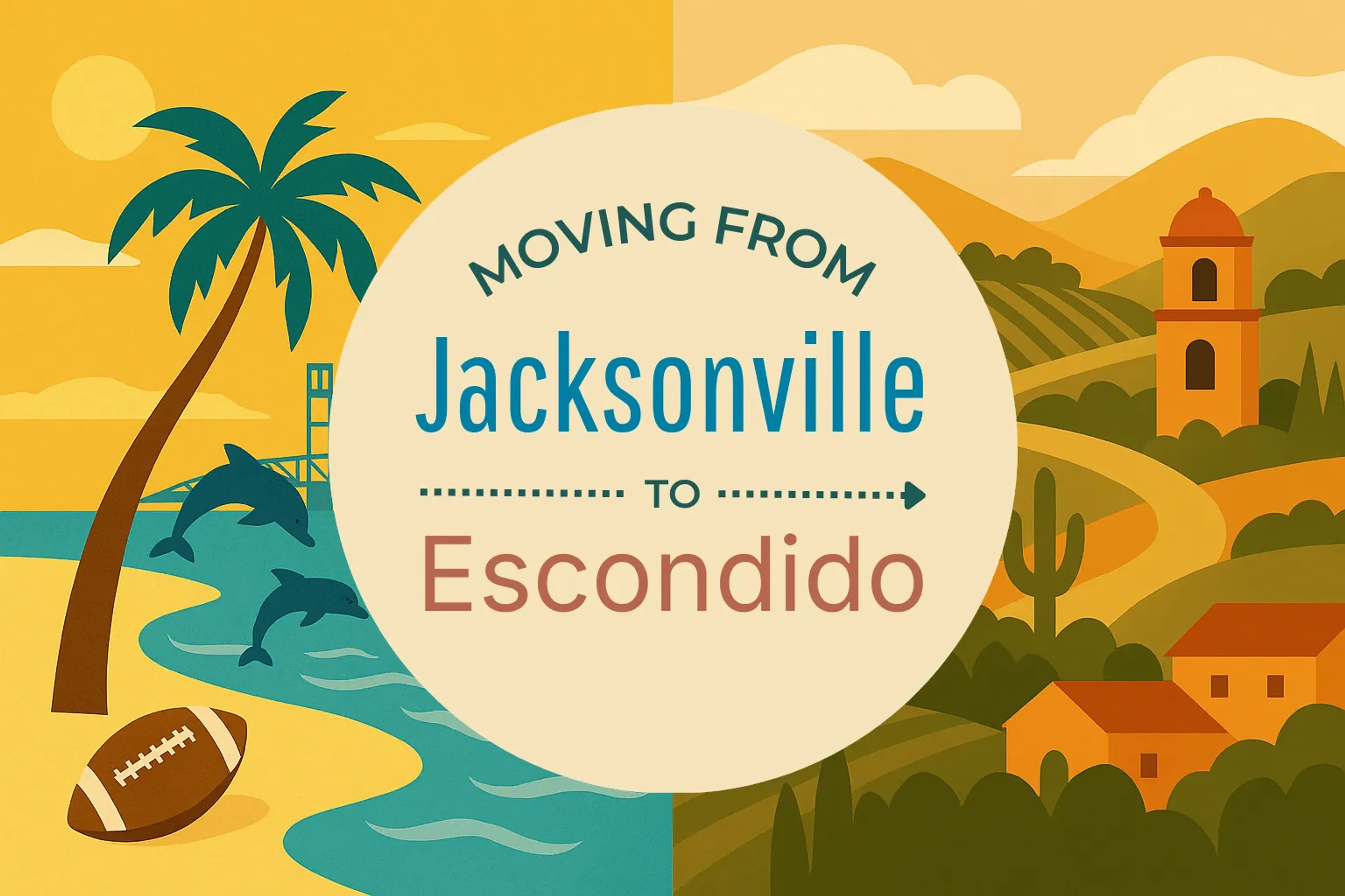 Side-by-side comparison of Jacksonville to Escondido moving companies