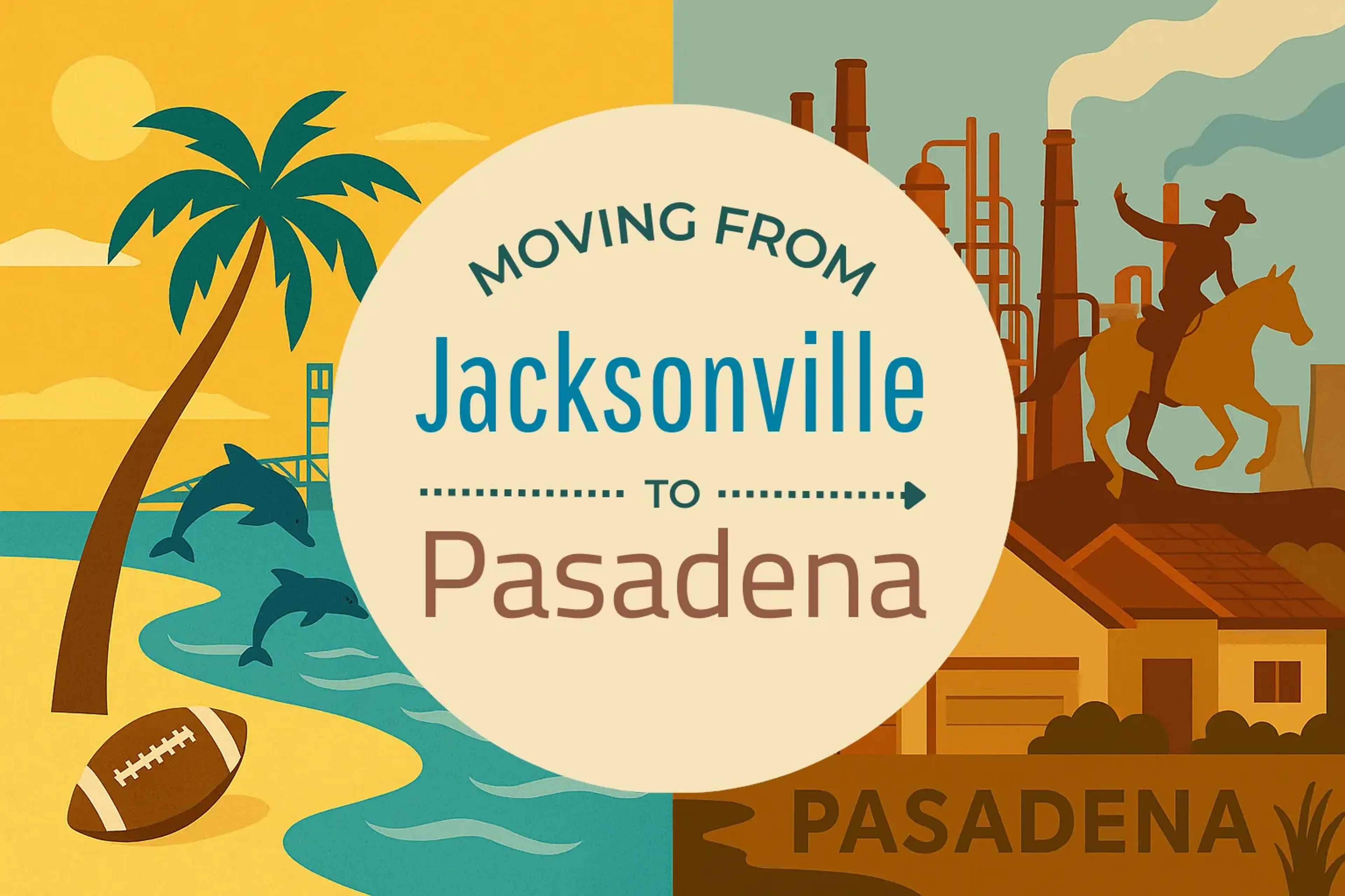 Side-by-side comparison of Jacksonville to Pasadena moving companies
