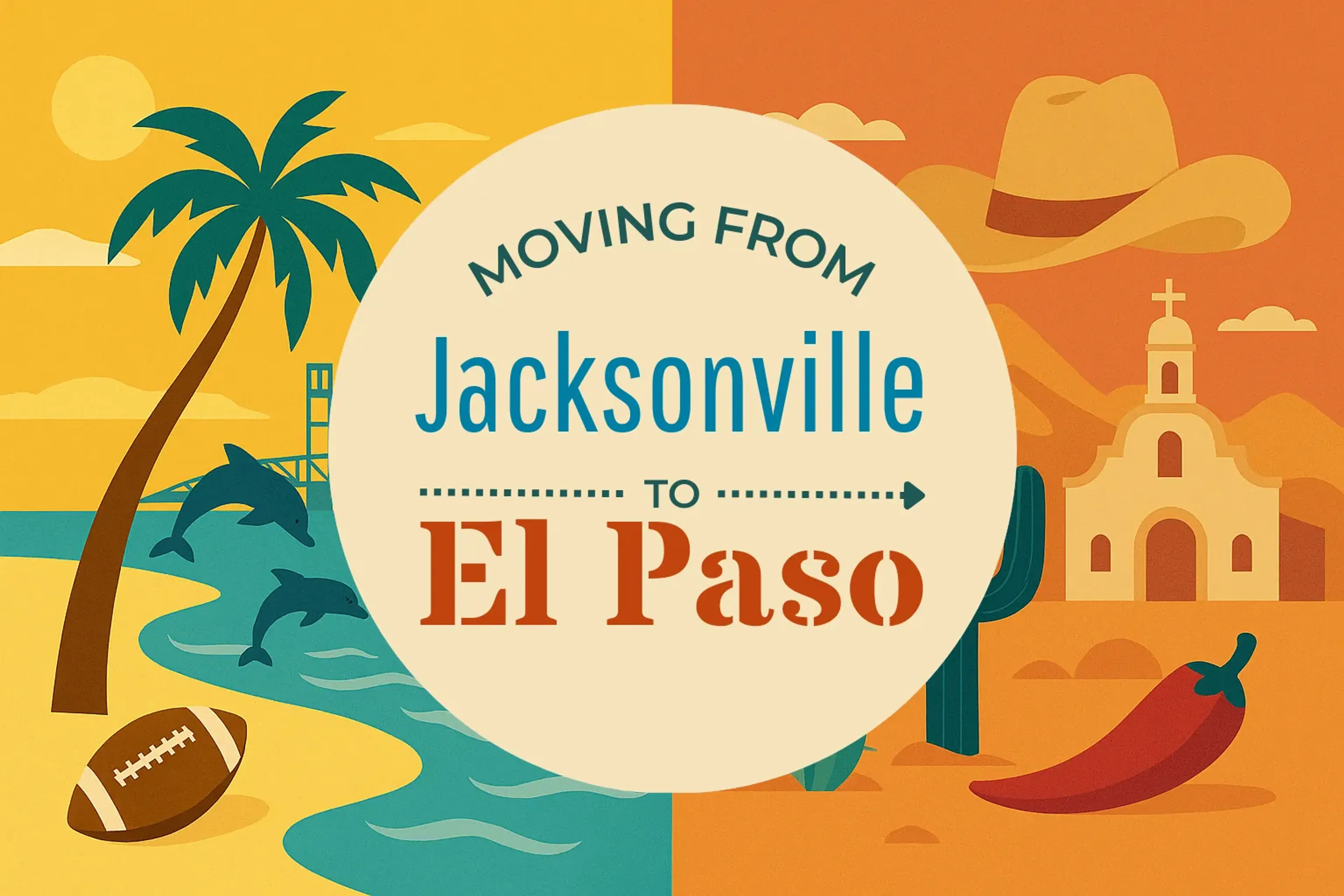 Side-by-side comparison of Jacksonville to El Paso moving companies