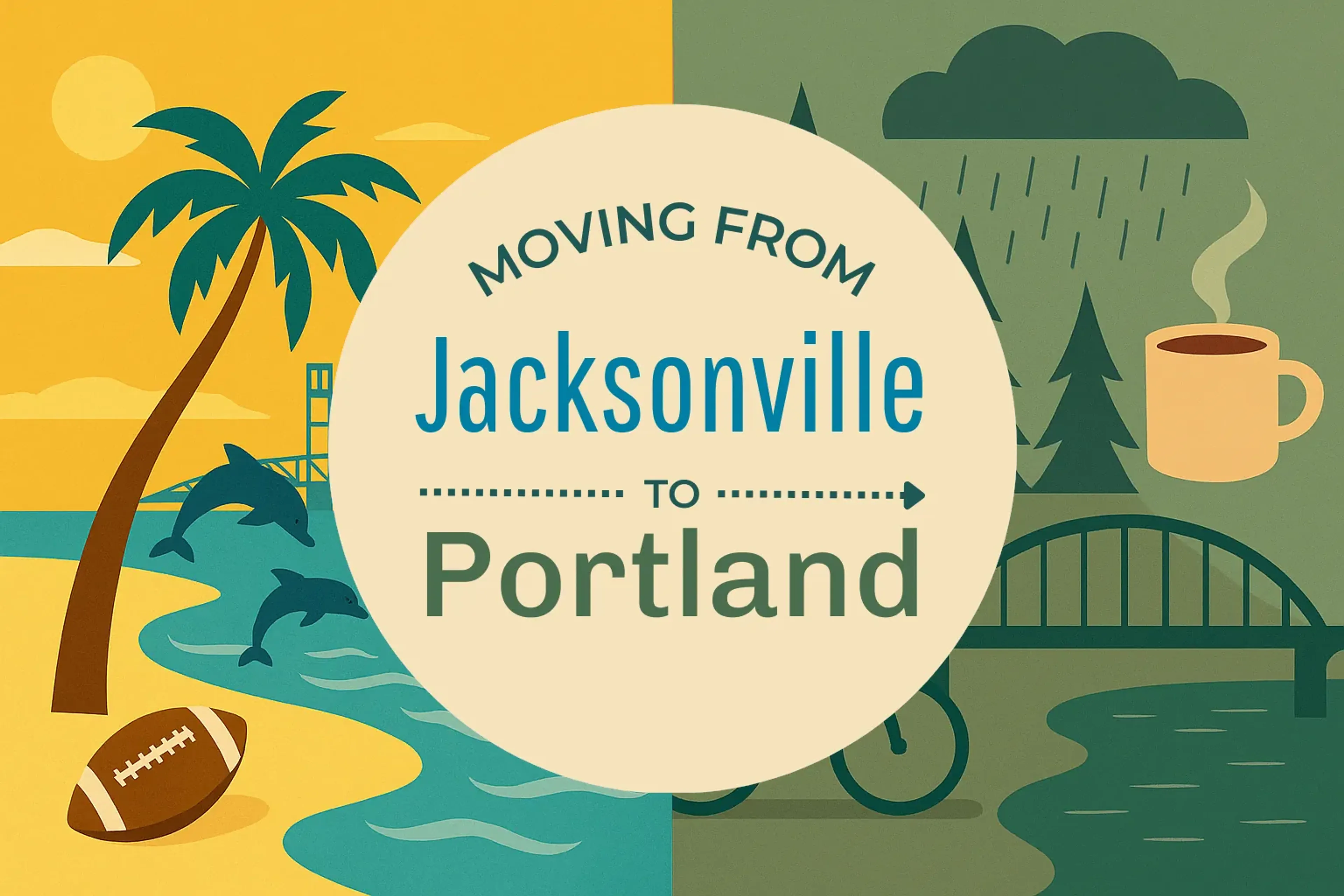 Side-by-side comparison of Jacksonville to Portland moving companies