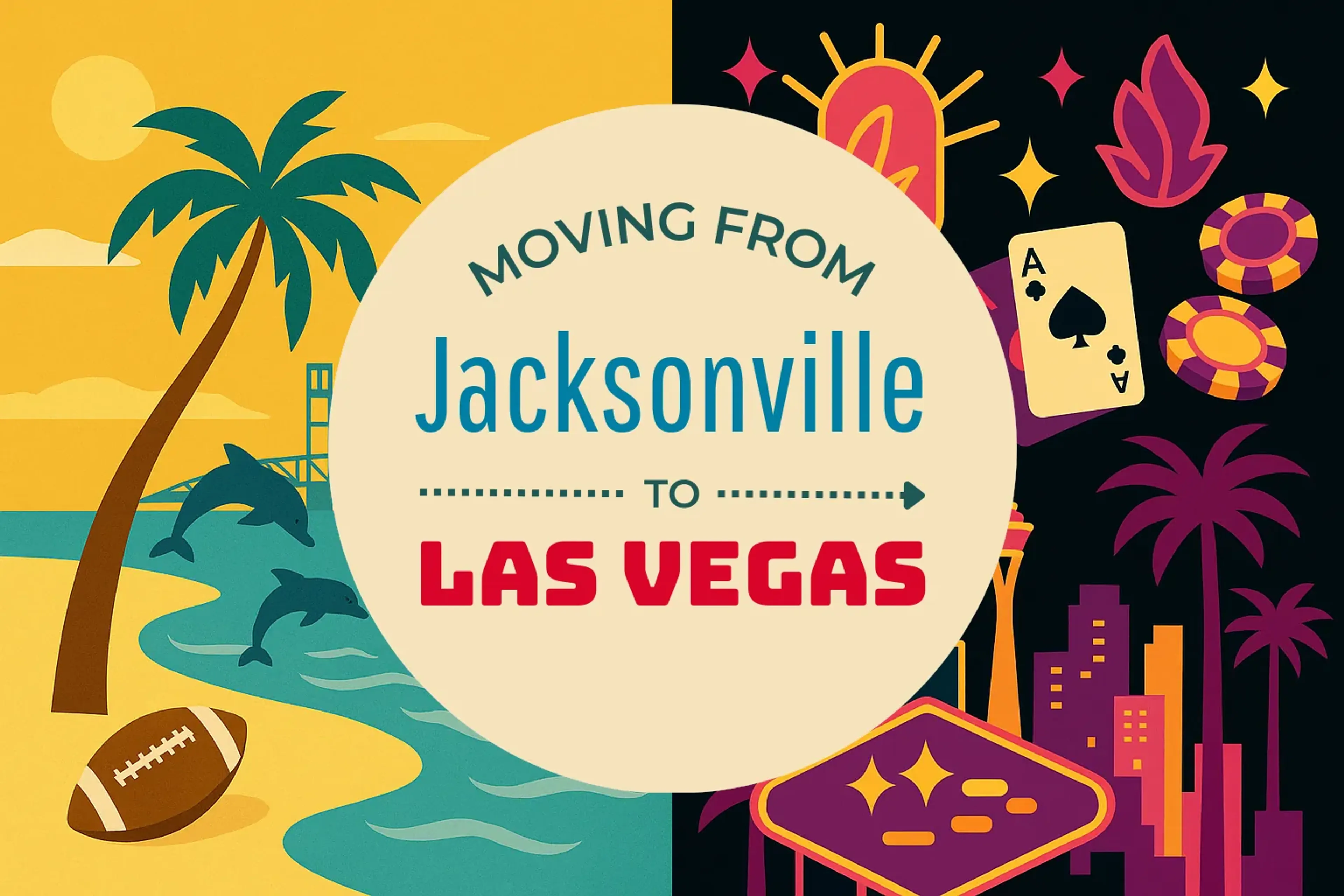 Side-by-side comparison of Jacksonville to Las Vegas moving companies