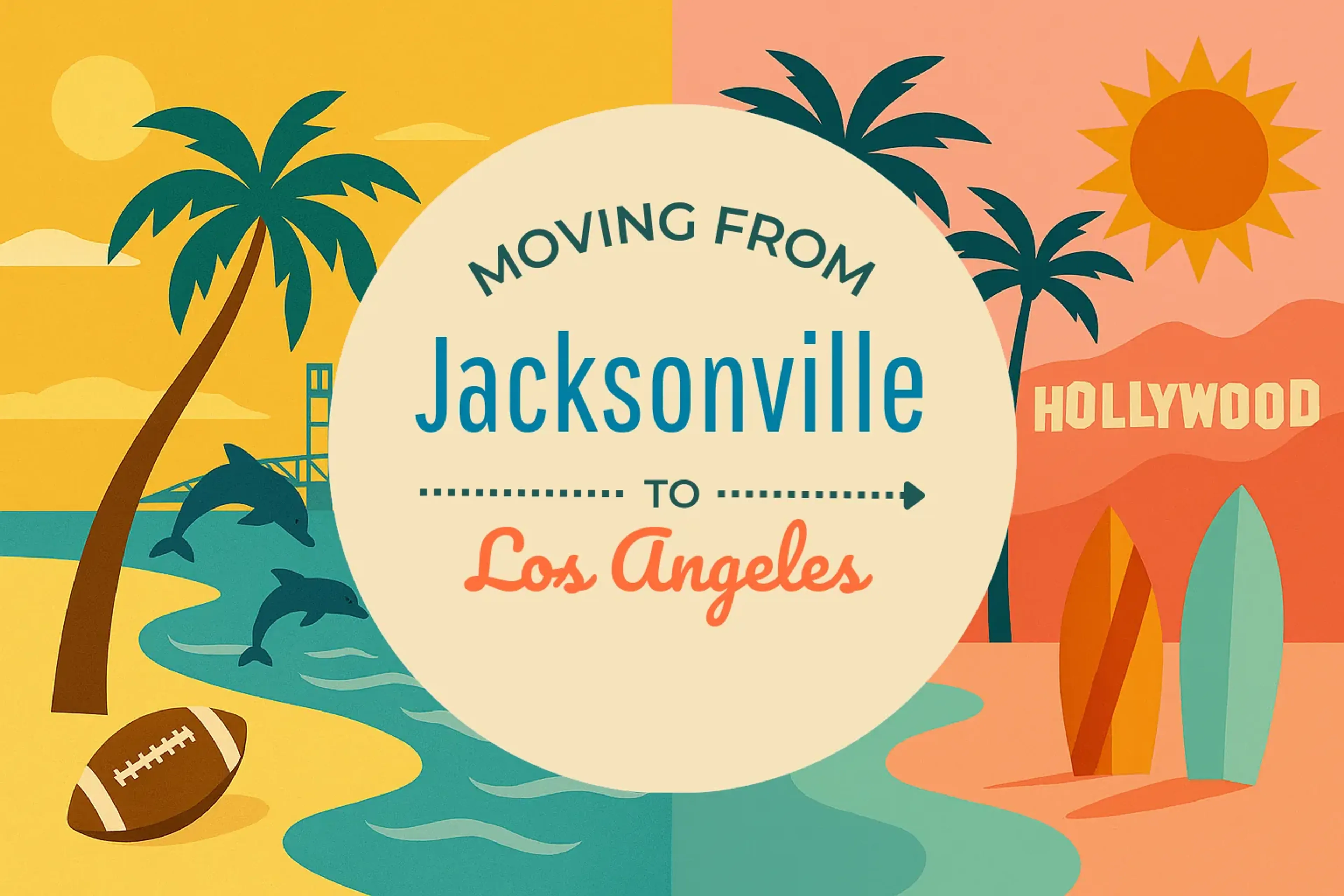 Side-by-side comparison of Jacksonville to Los Angeles moving companies