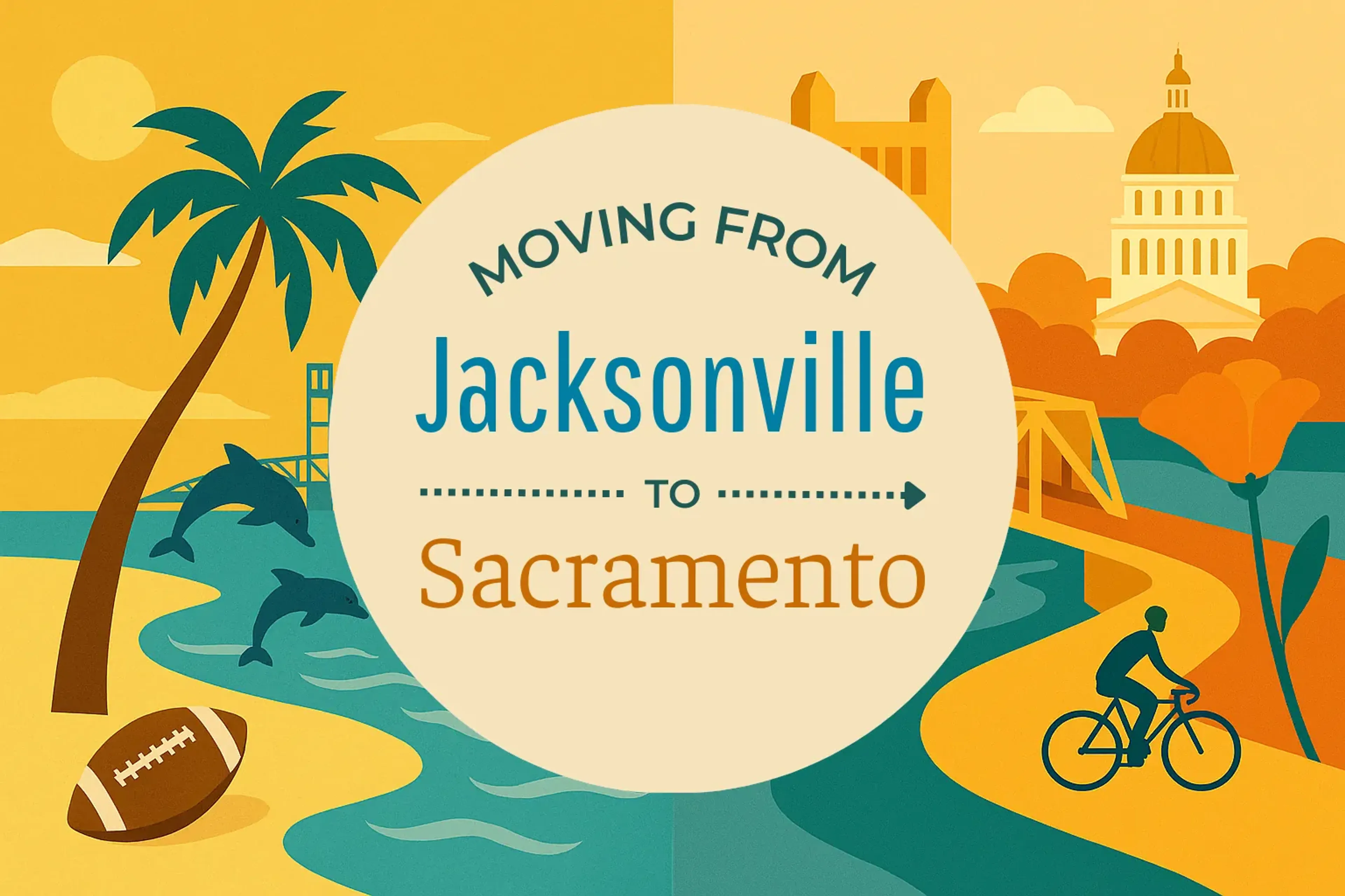 Side-by-side comparison of Jacksonville to Sacramento moving companies
