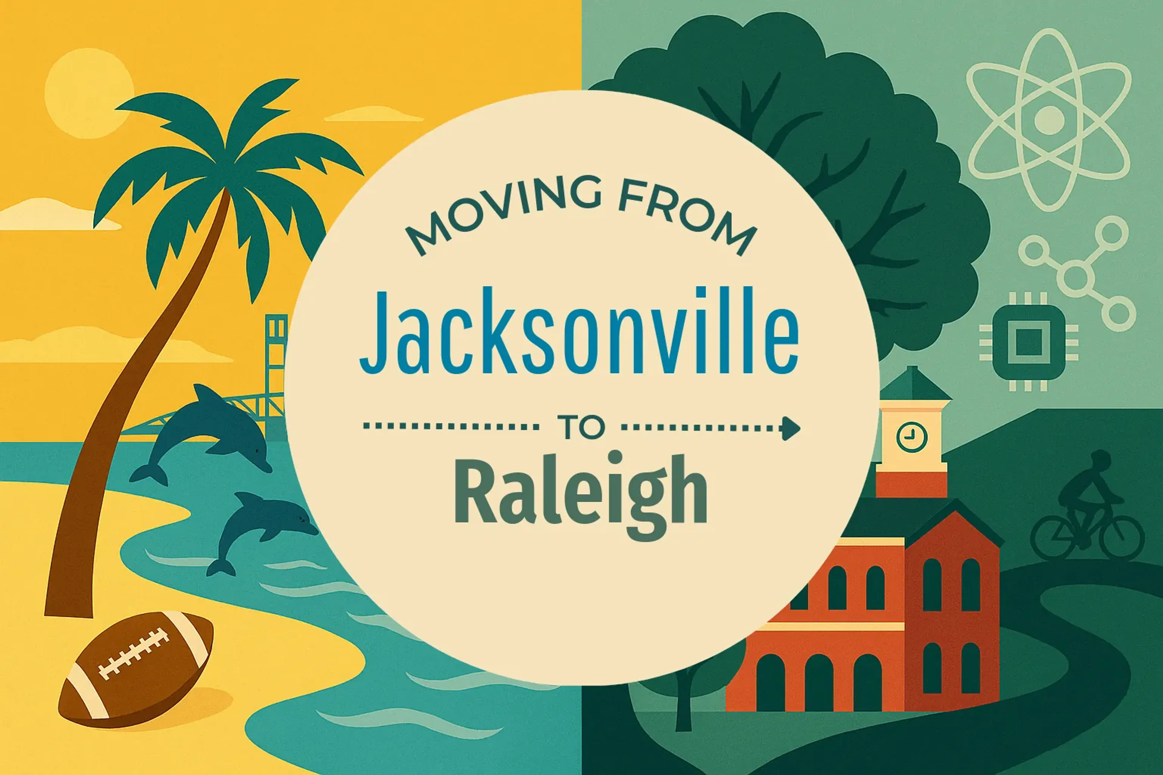 Side-by-side comparison of Jacksonville to Raleigh moving companies