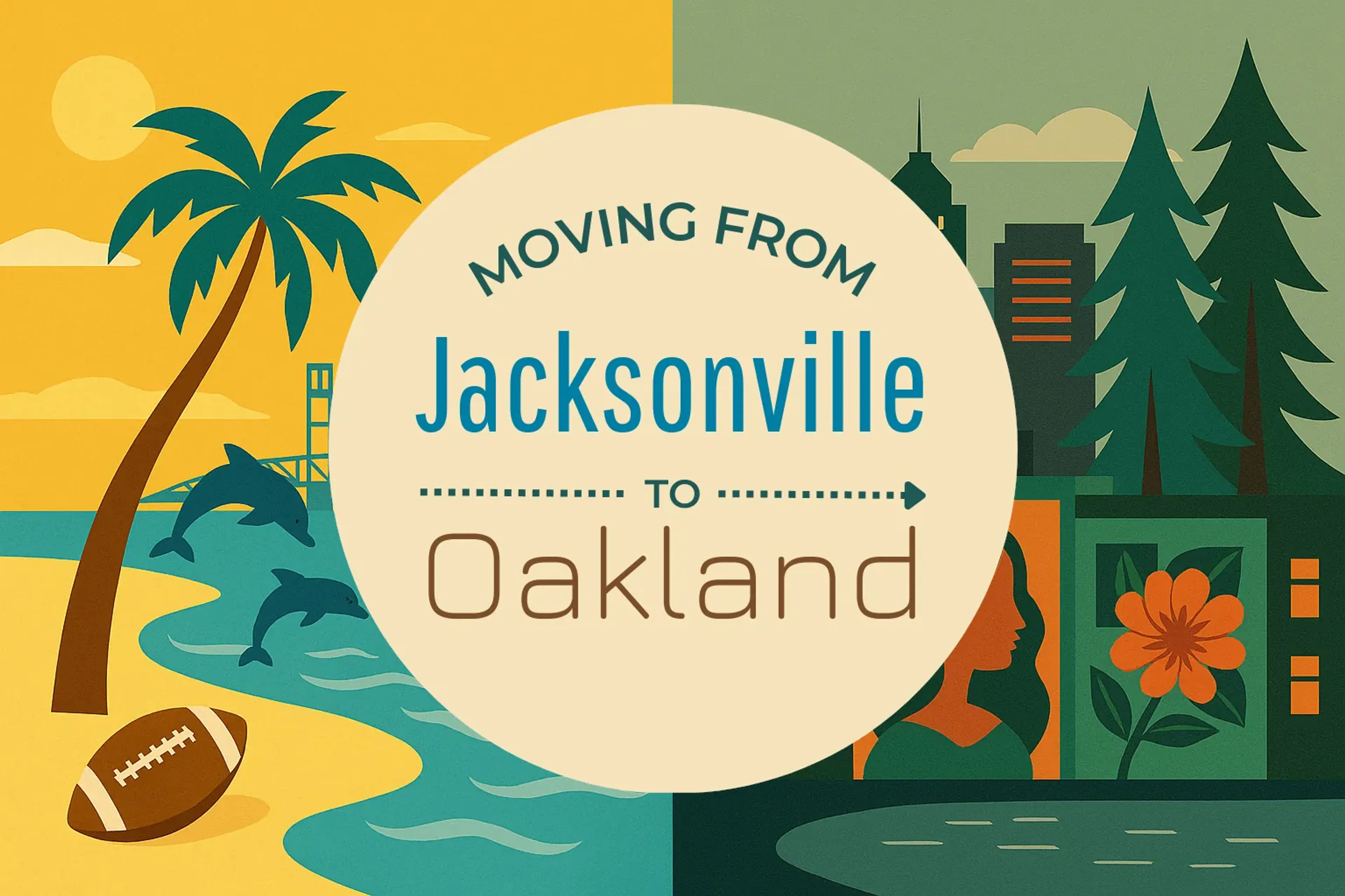Side-by-side comparison of Jacksonville to Oakland moving companies