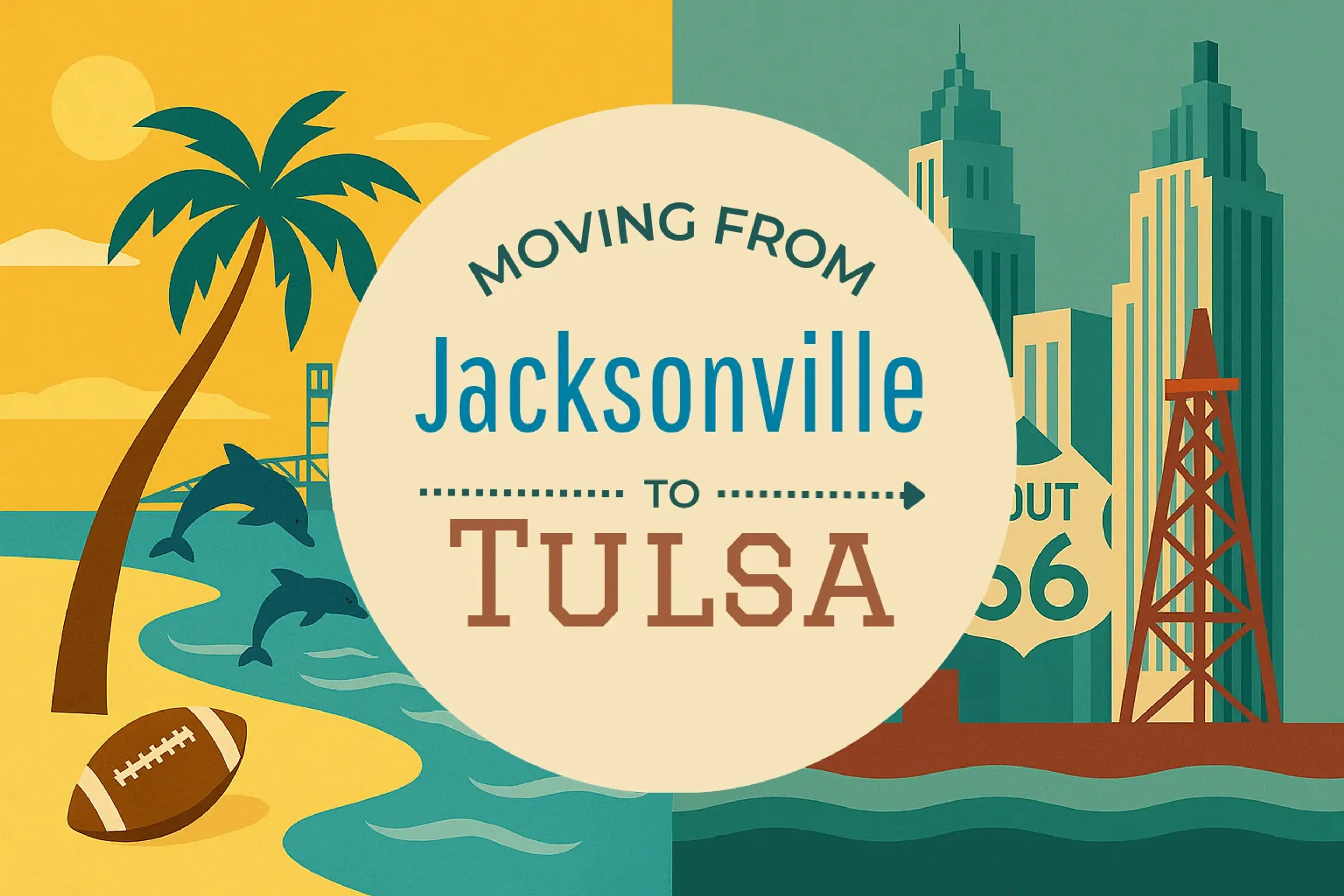 Side-by-side comparison of Jacksonville to Tulsa moving companies