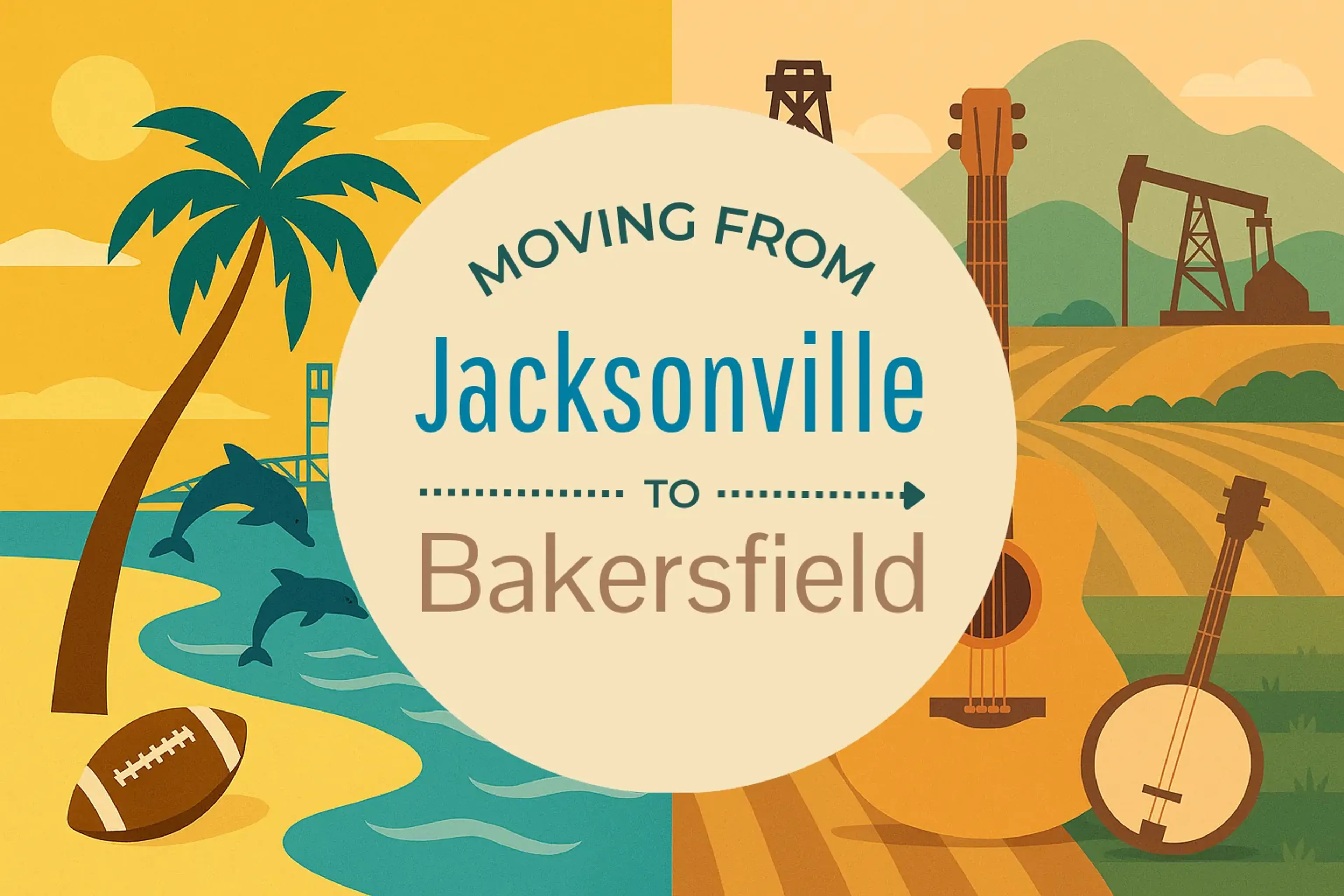 Side-by-side comparison of Jacksonville to Bakersfield moving companies