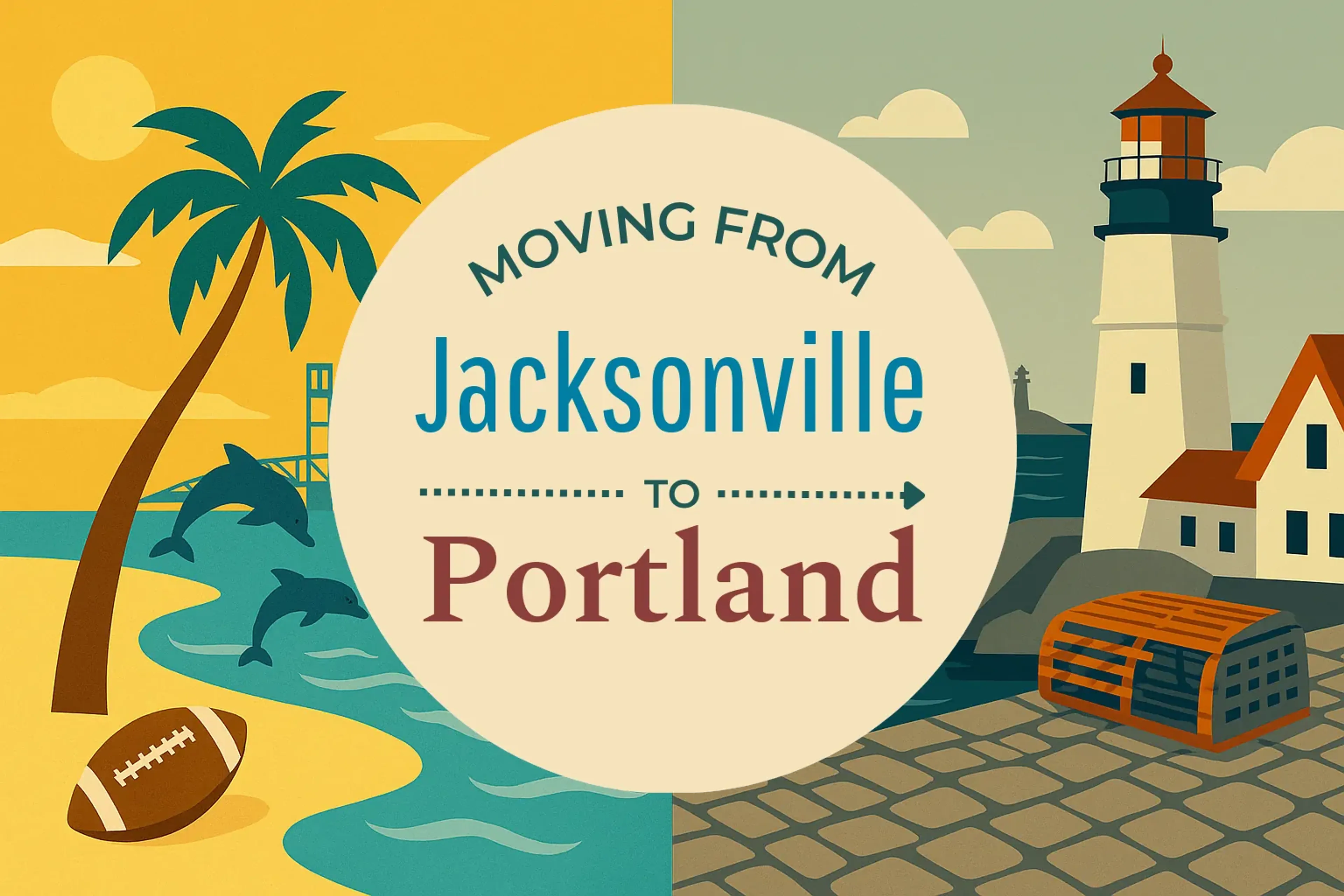 Side-by-side comparison of Jacksonville to Portland moving companies