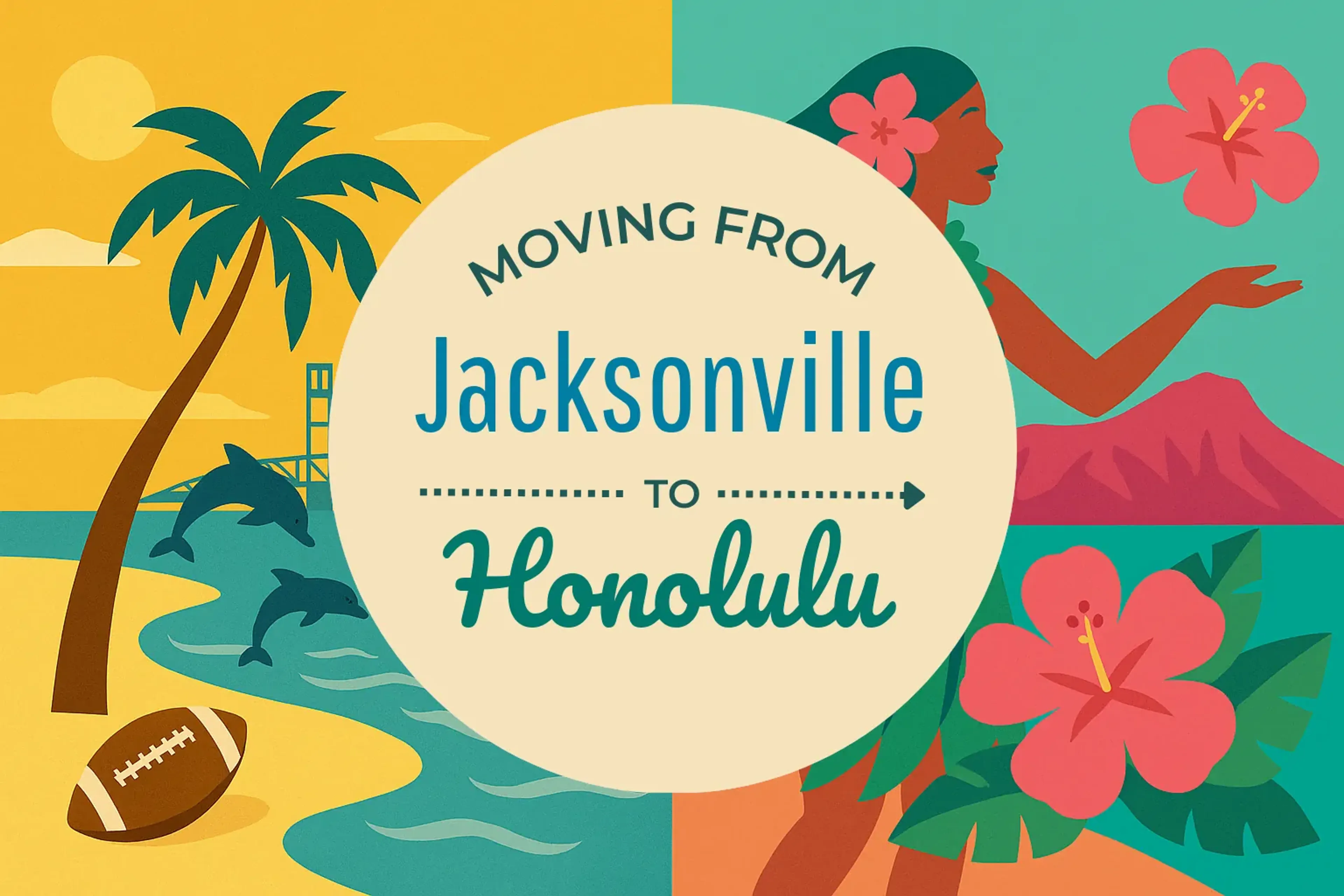 Side-by-side comparison of Jacksonville to Honolulu moving companies