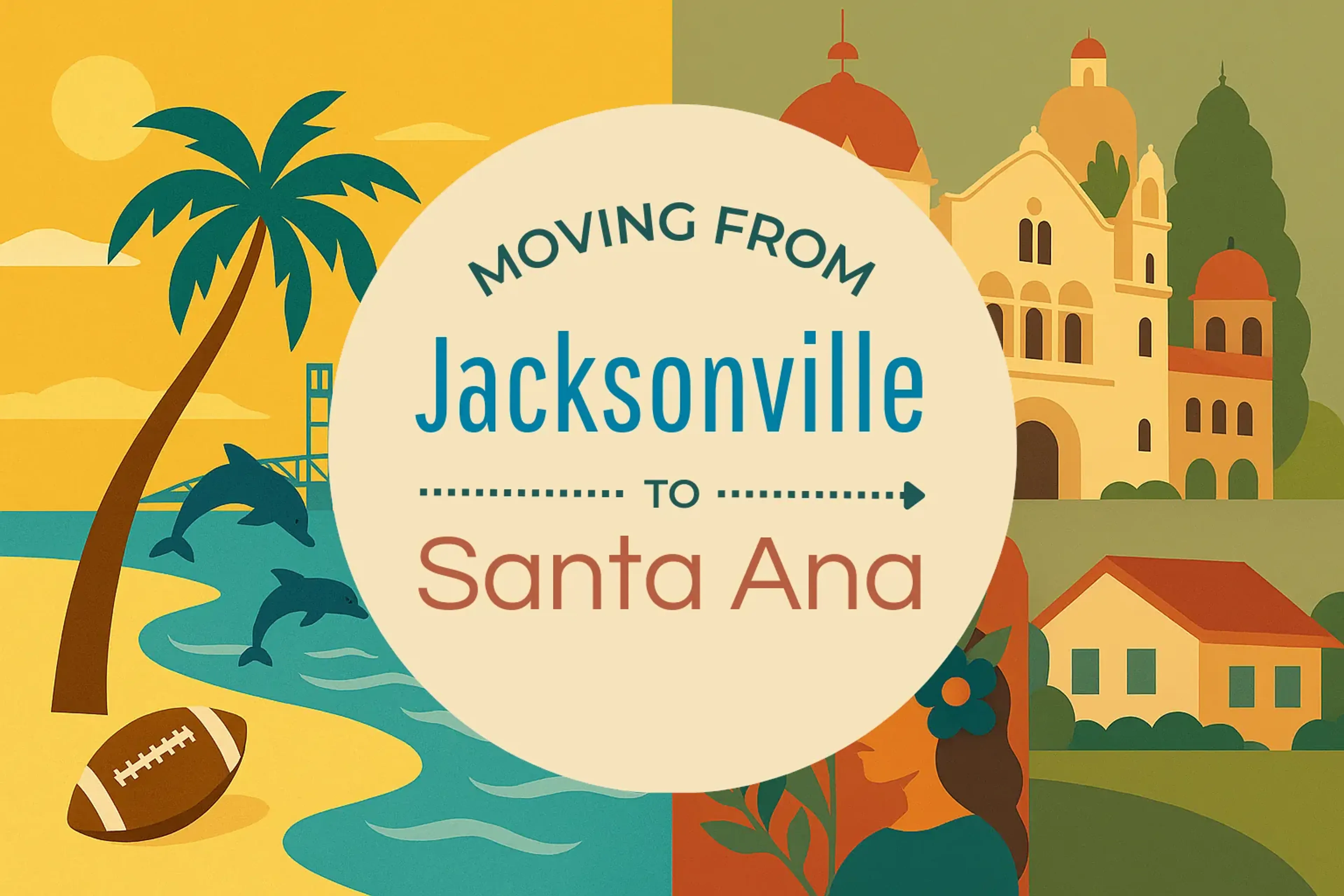 Side-by-side comparison of Jacksonville to Santa Ana moving companies