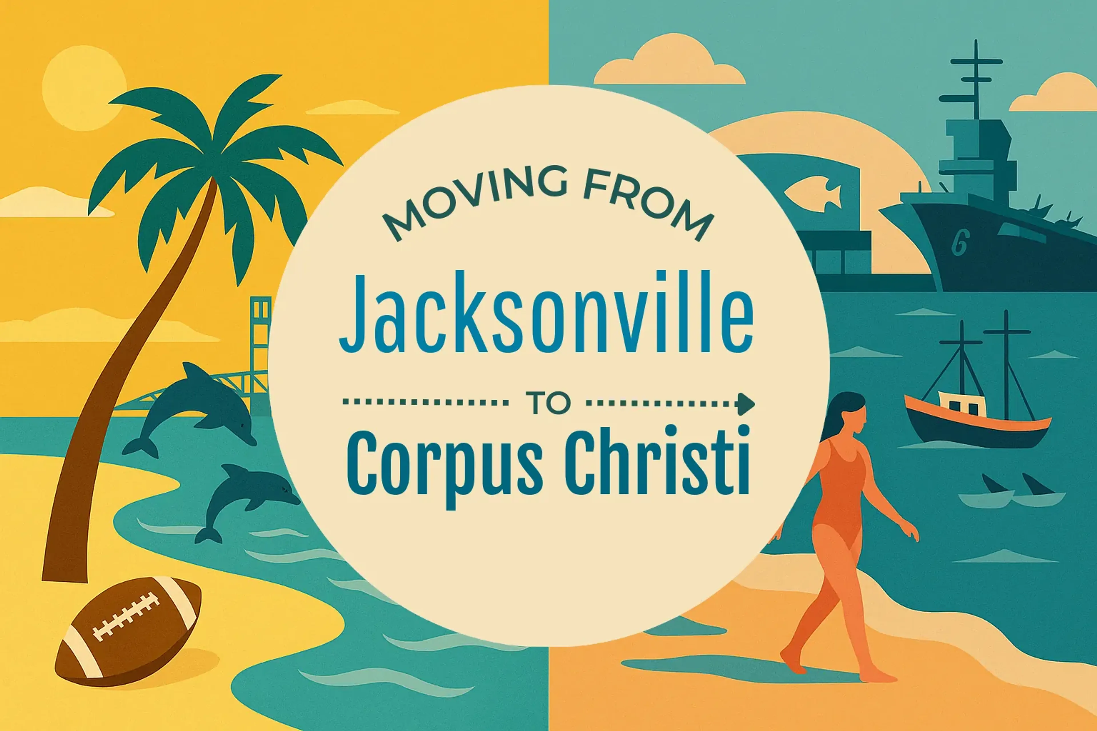 Side-by-side comparison of Jacksonville to Corpus Christi moving companies