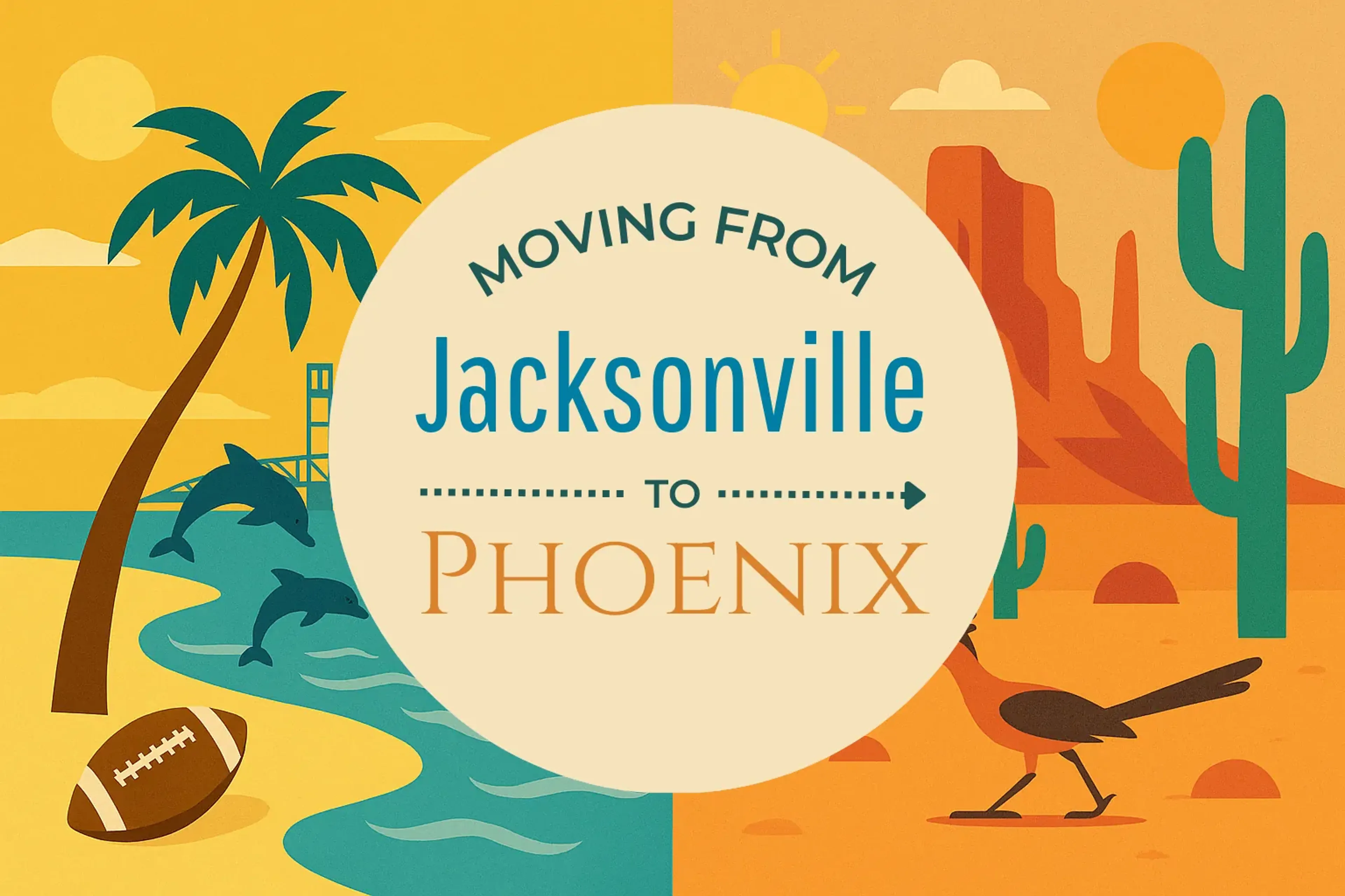 Side-by-side comparison of Jacksonville to Phoenix moving companies