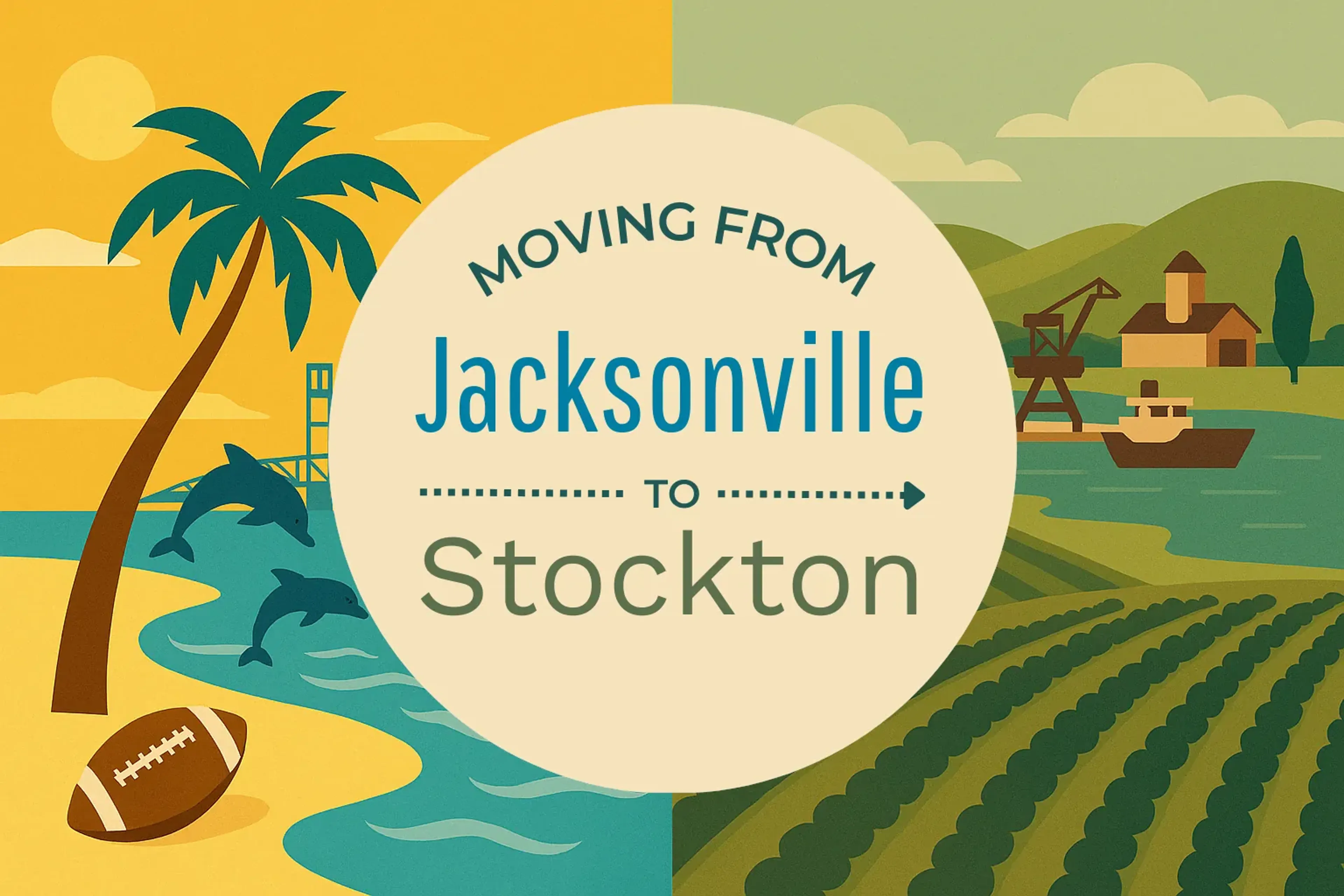 Side-by-side comparison of Jacksonville to Stockton moving companies