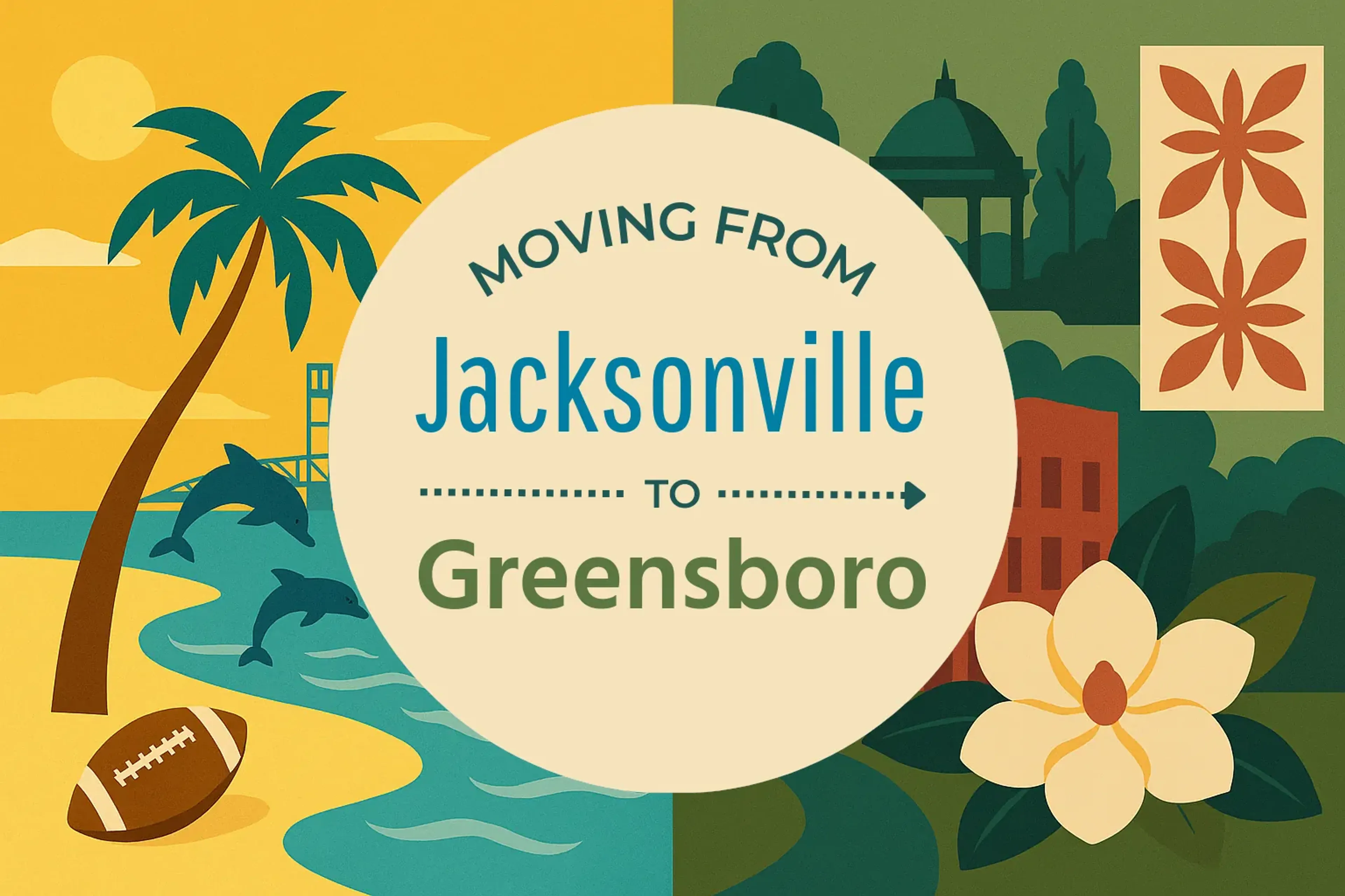 Side-by-side comparison of Jacksonville to Greensboro moving companies