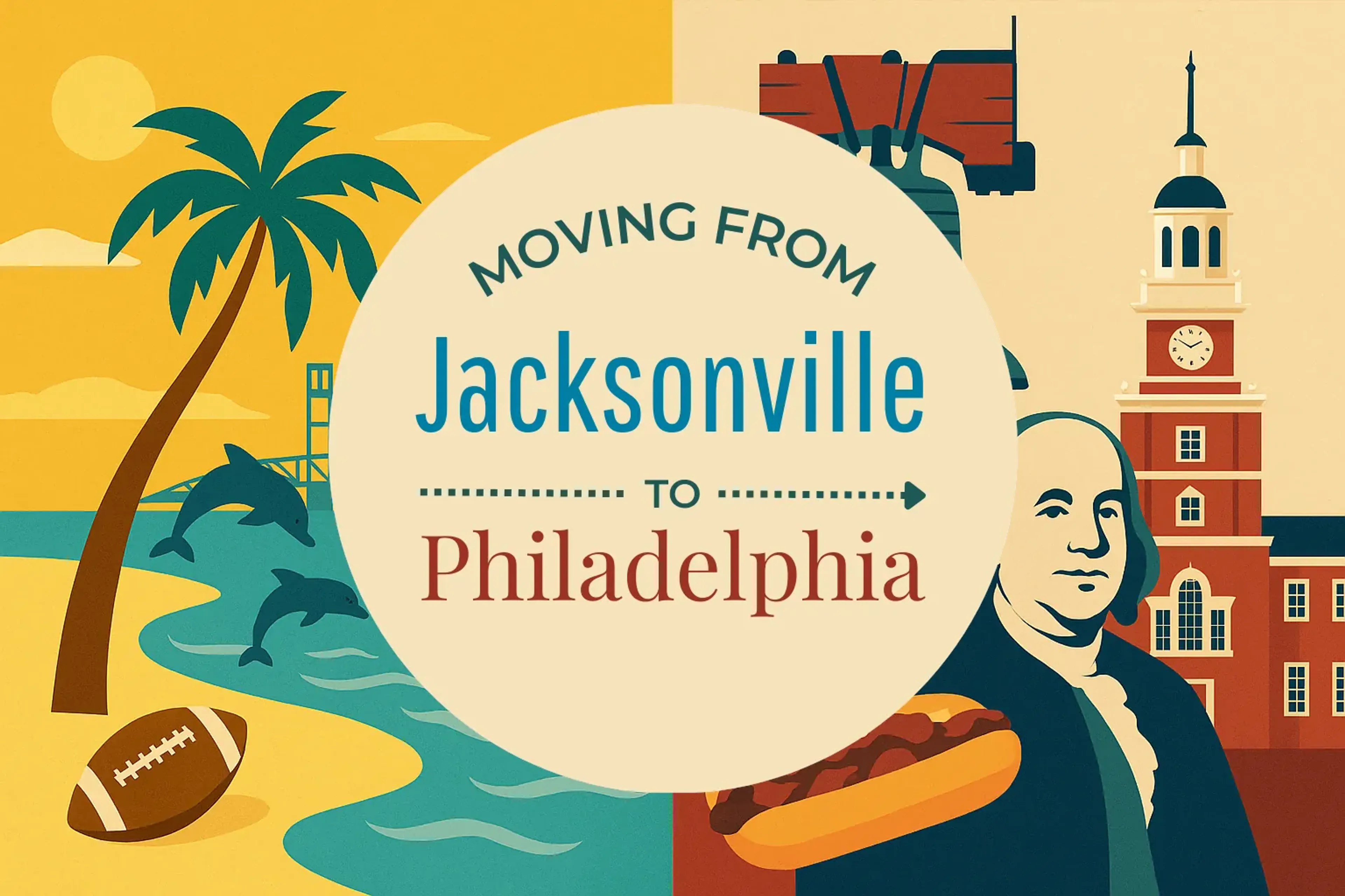 Side-by-side comparison of Jacksonville to Philadelphia moving companies