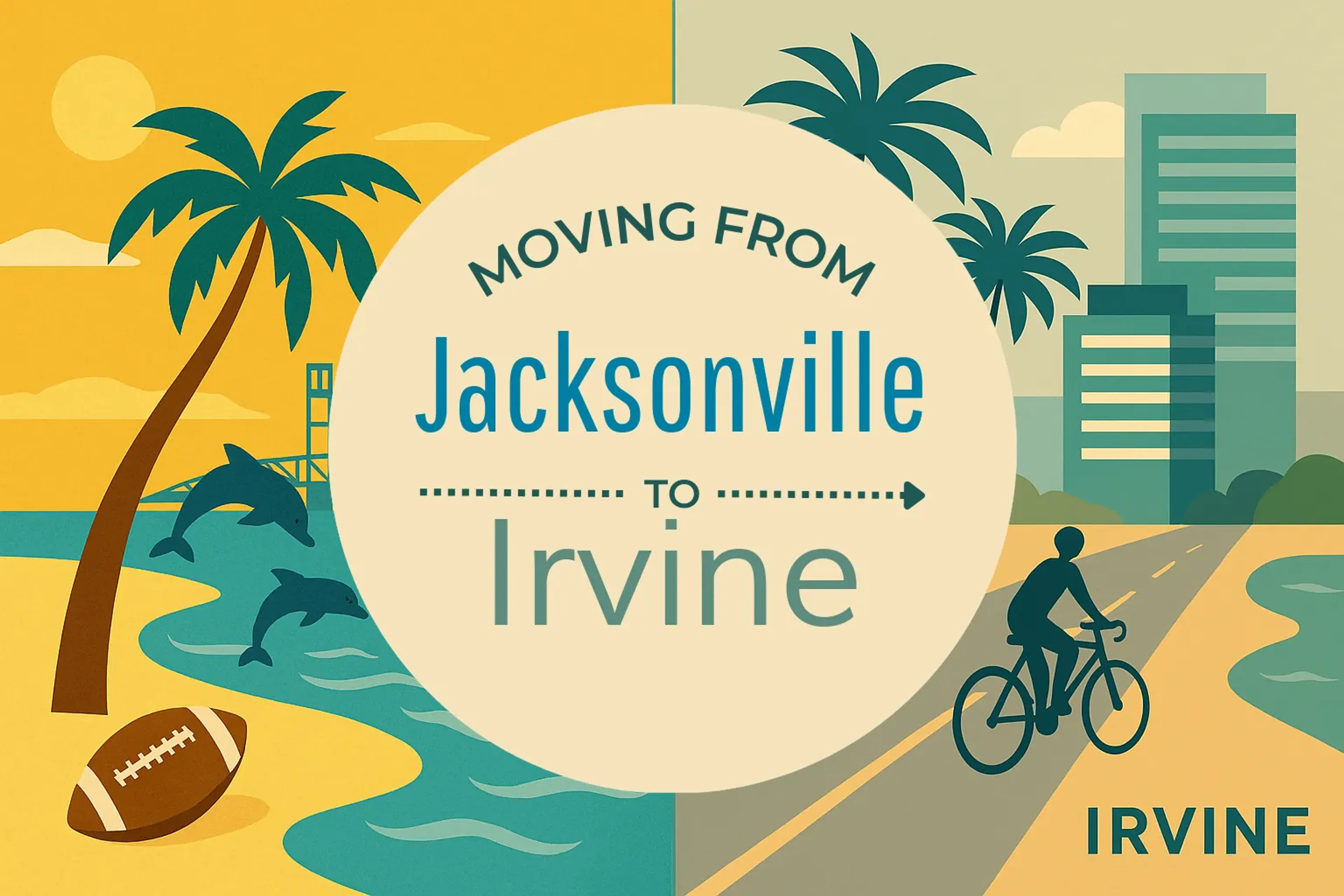 Side-by-side comparison of Jacksonville to Irvine moving companies