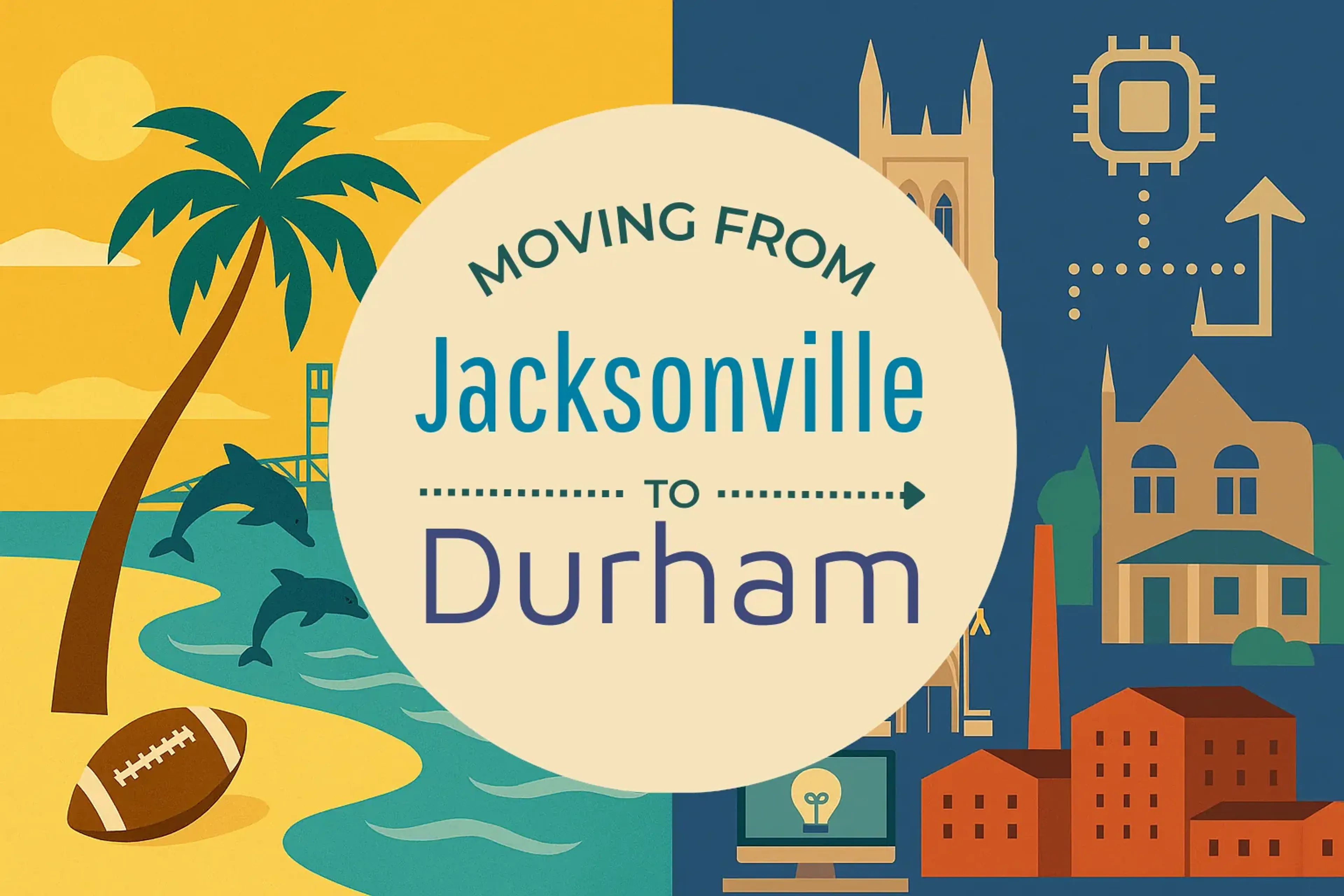 Side-by-side comparison of Jacksonville to Durham moving companies