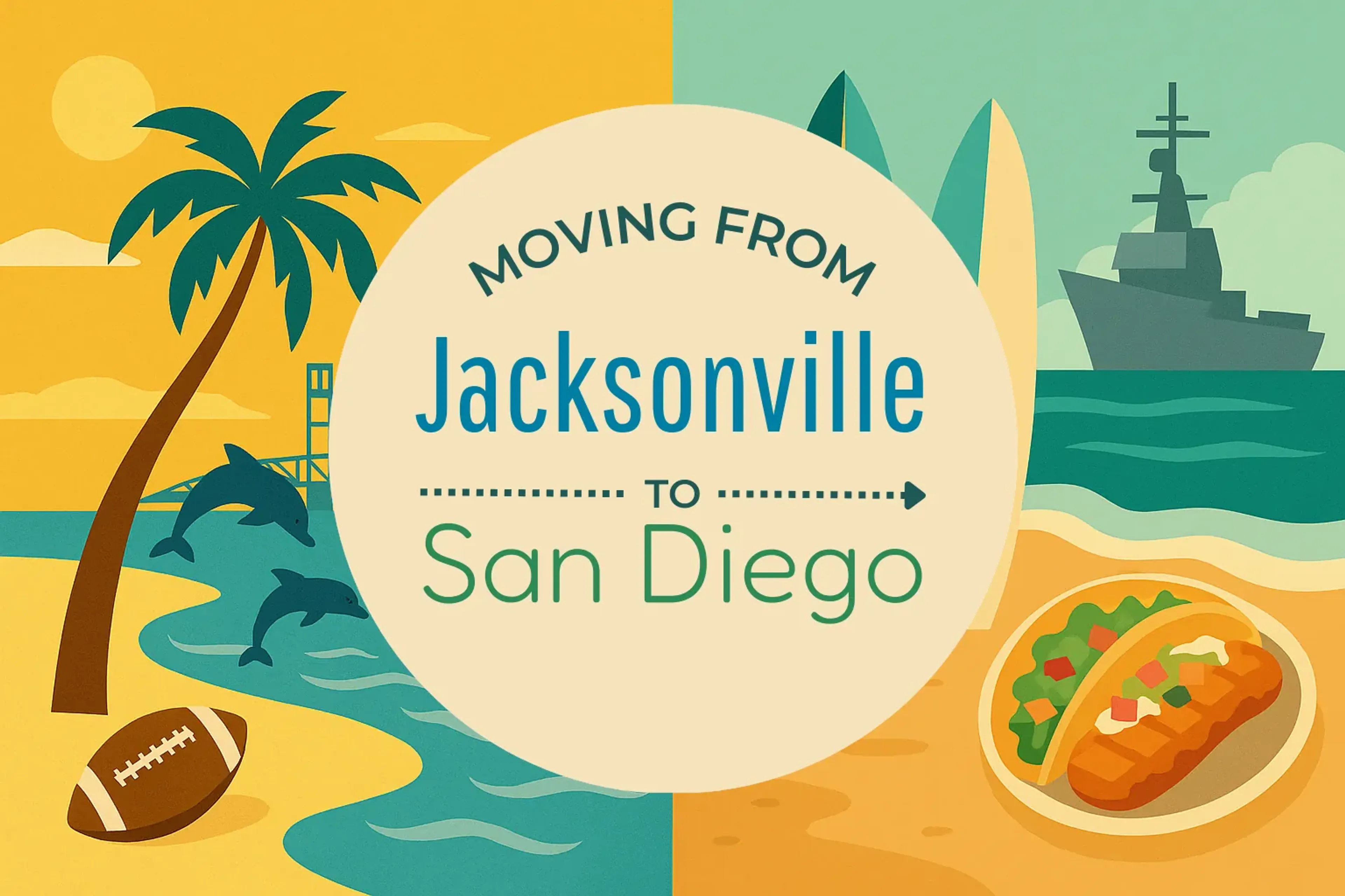 Side-by-side comparison of Jacksonville to San Diego moving companies