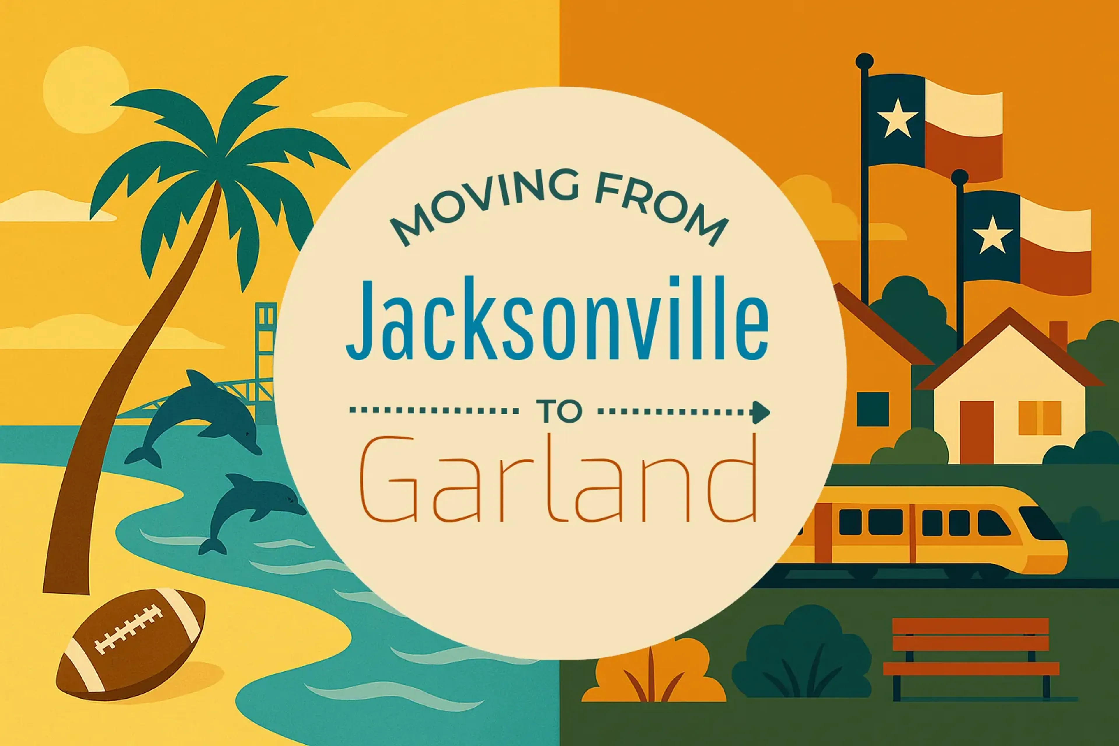 Side-by-side comparison of Jacksonville to Garland moving companies