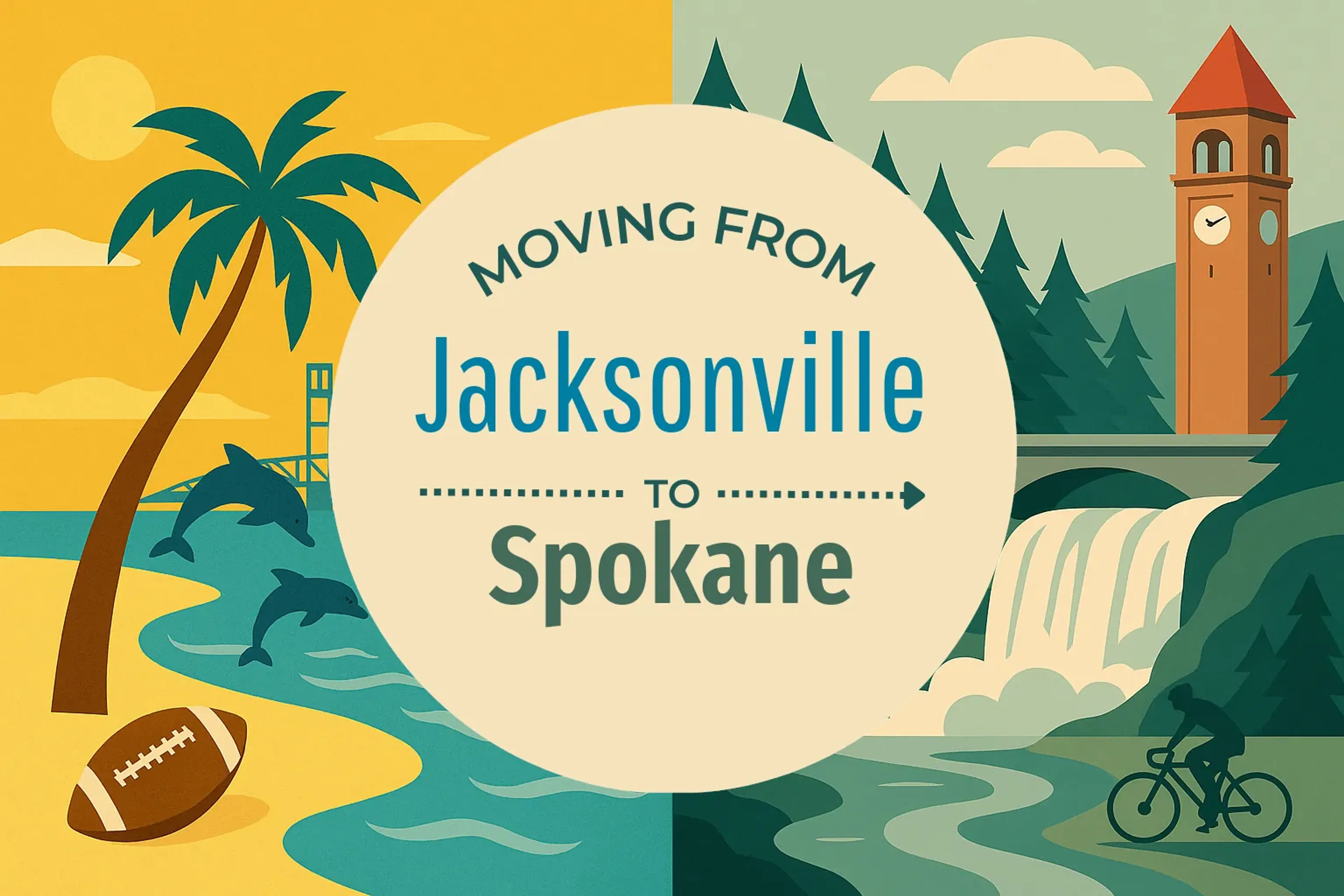 Side-by-side comparison of Jacksonville to Spokane moving companies