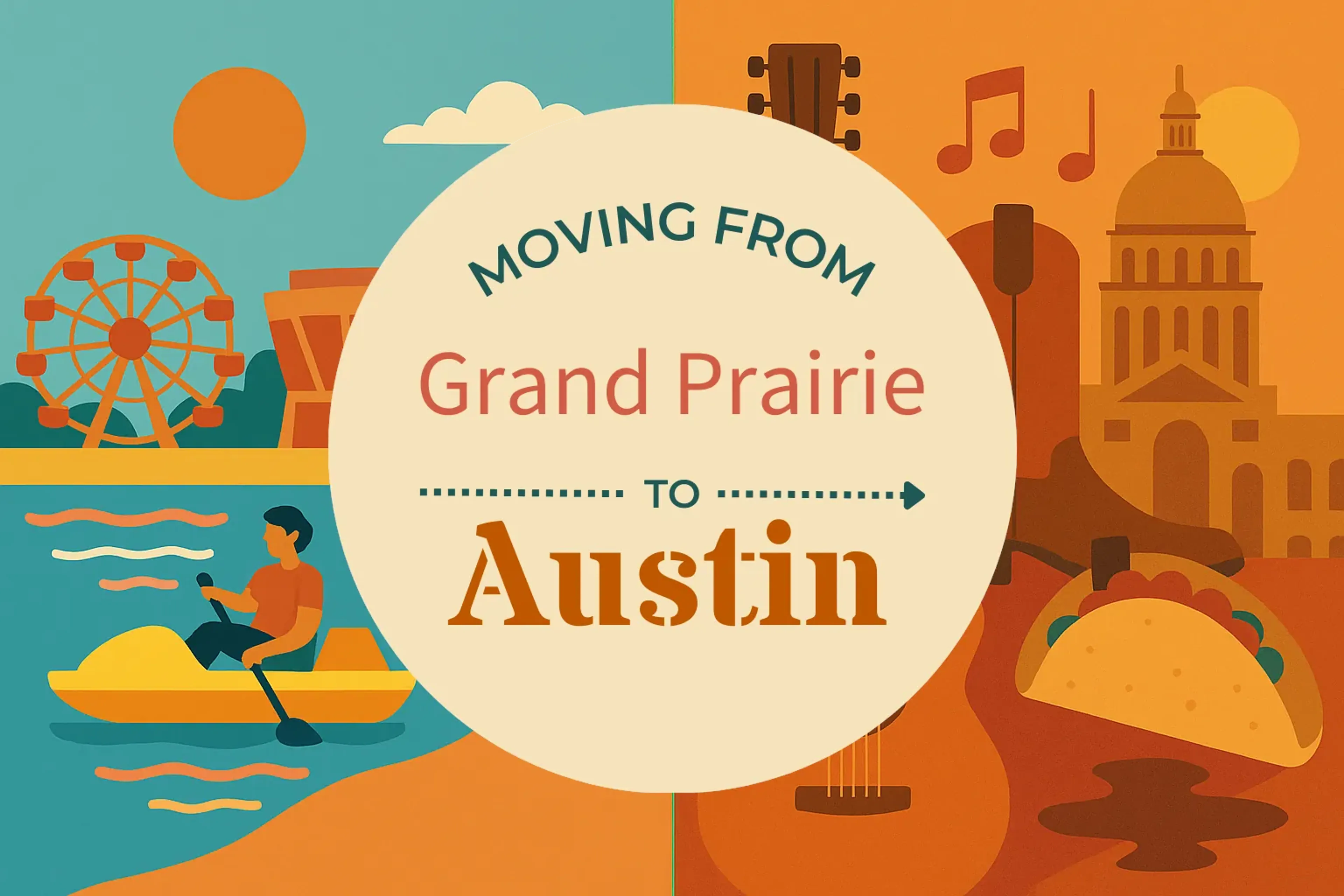 Side-by-side comparison of Grand Prairie to Austin moving companies
