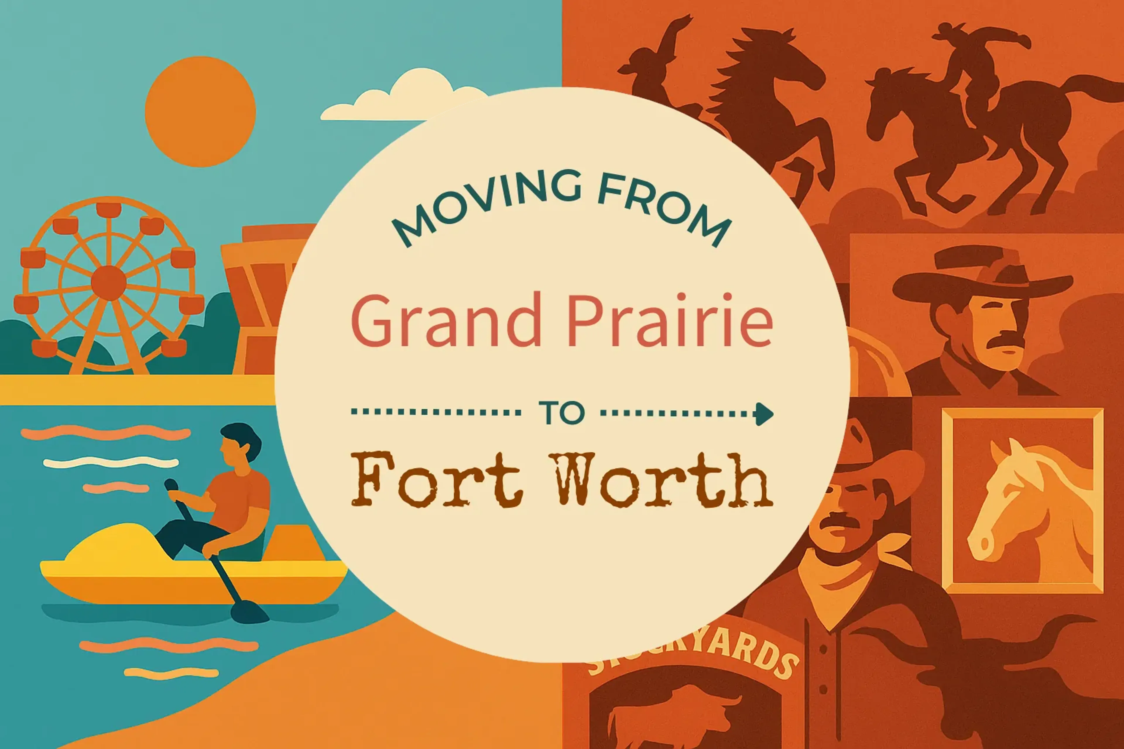 Side-by-side comparison of Grand Prairie to Fort Worth moving companies