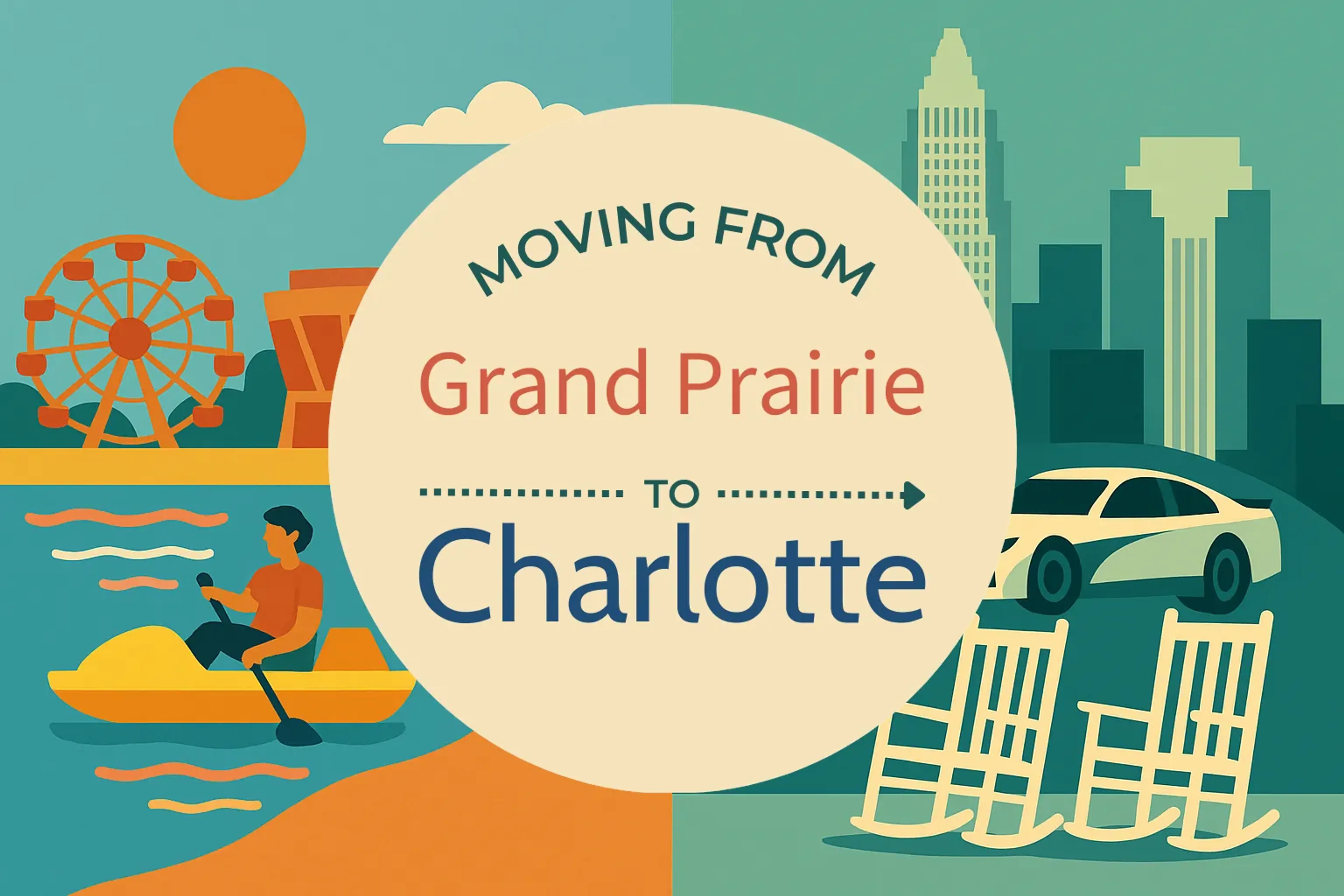 Side-by-side comparison of Grand Prairie to Charlotte moving companies