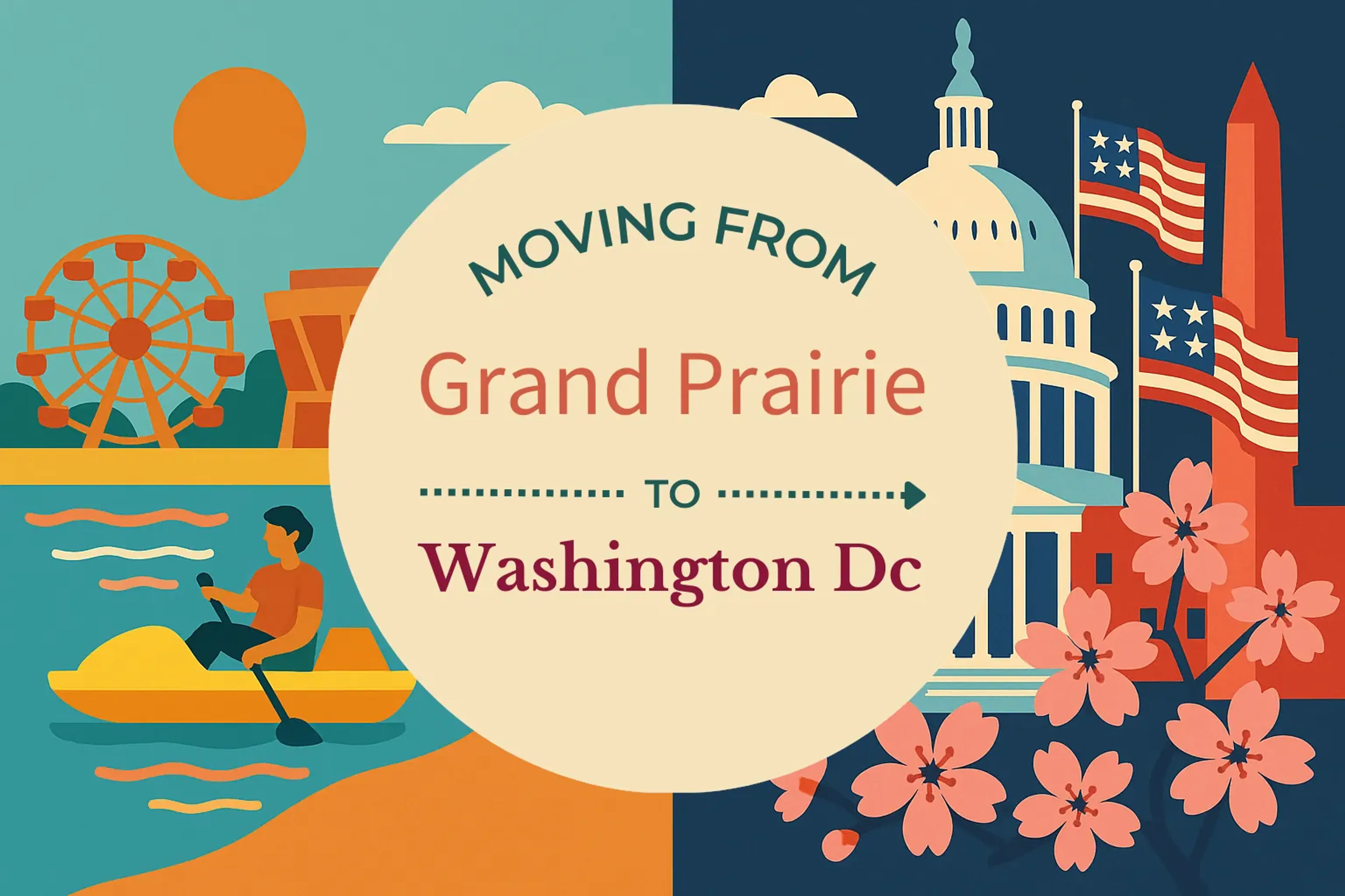 Side-by-side comparison of Grand Prairie to Washington DC moving companies