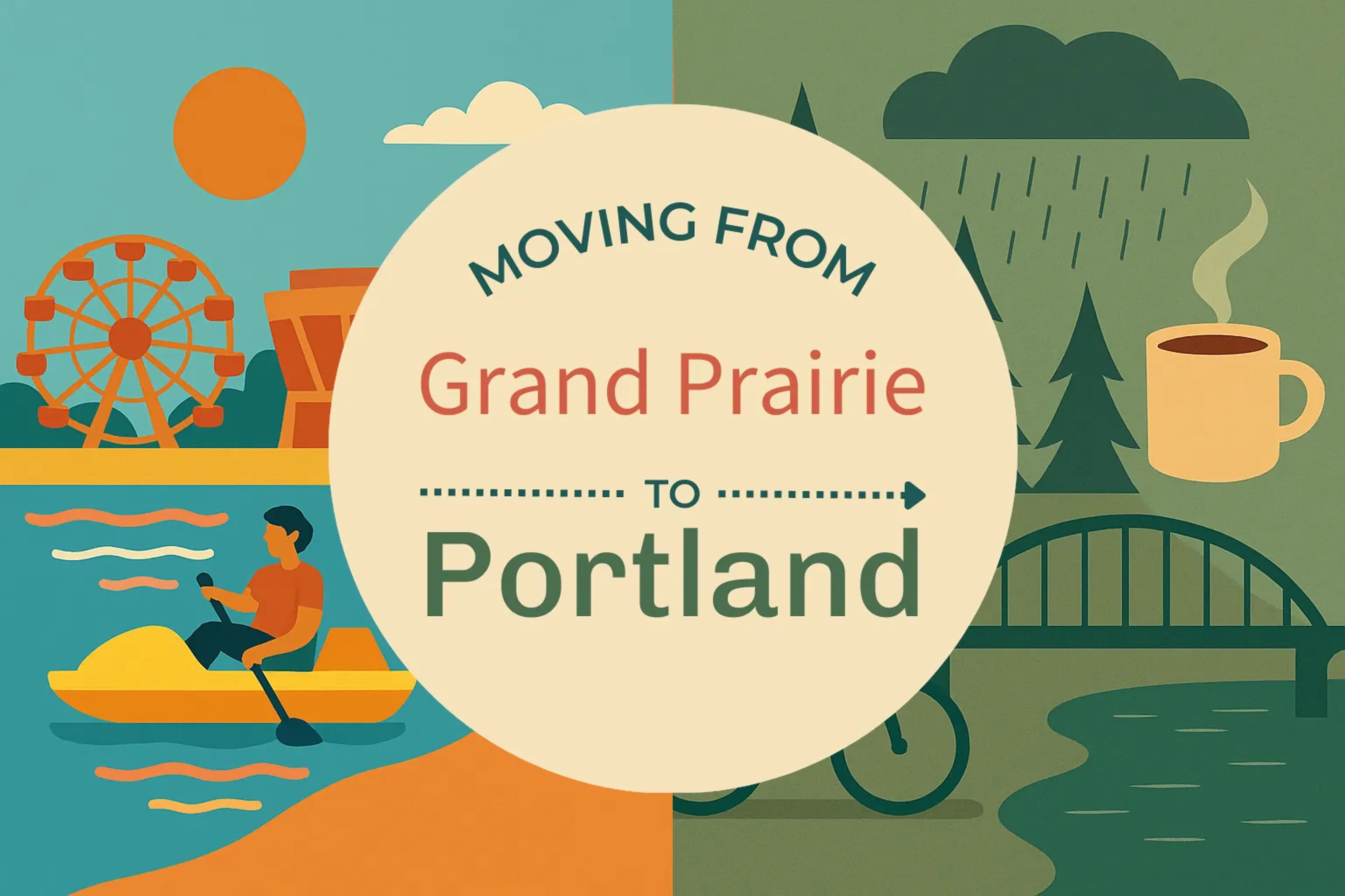 Side-by-side comparison of Grand Prairie to Portland moving companies