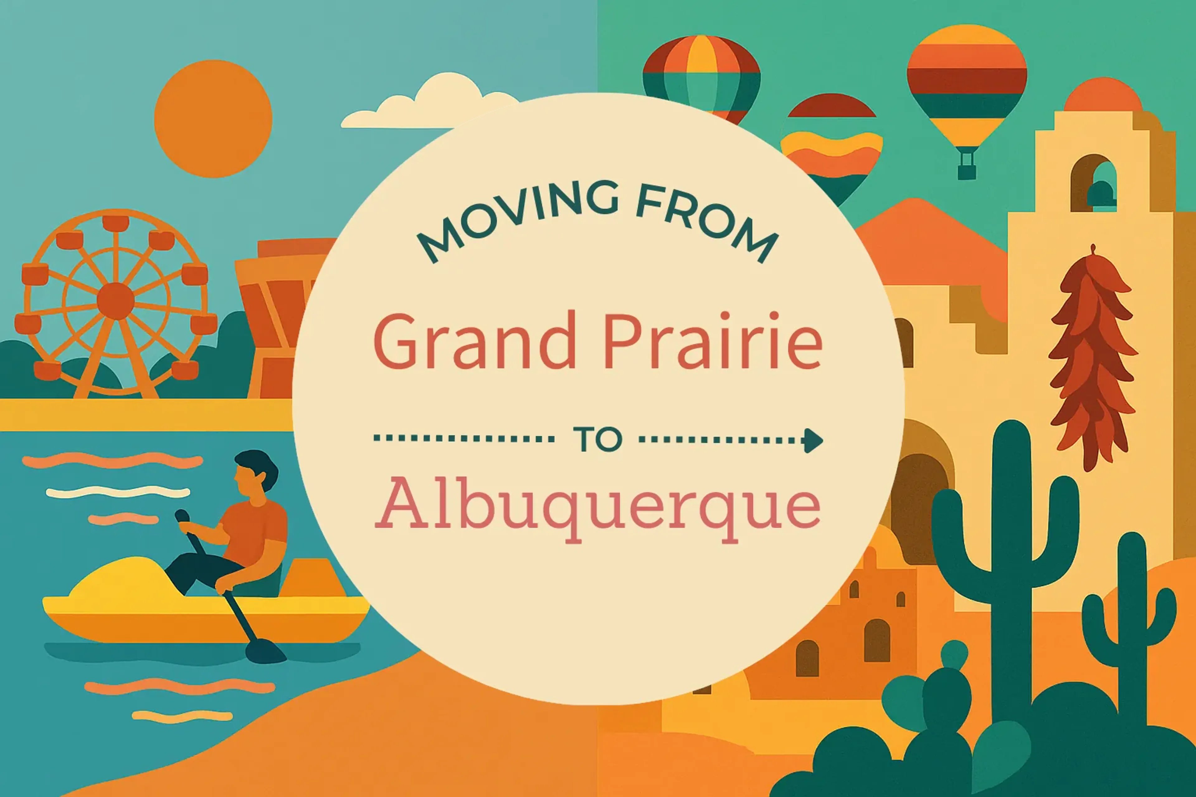 Side-by-side comparison of Grand Prairie to Albuquerque moving companies