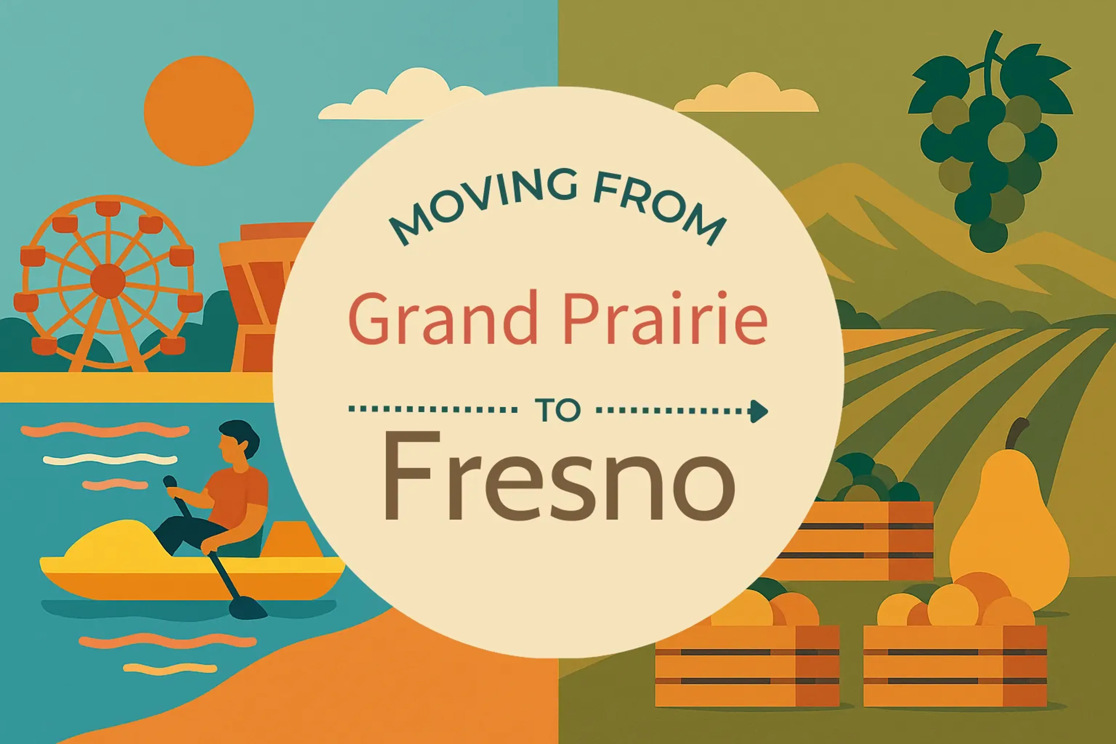Side-by-side comparison of Grand Prairie to Fresno moving companies