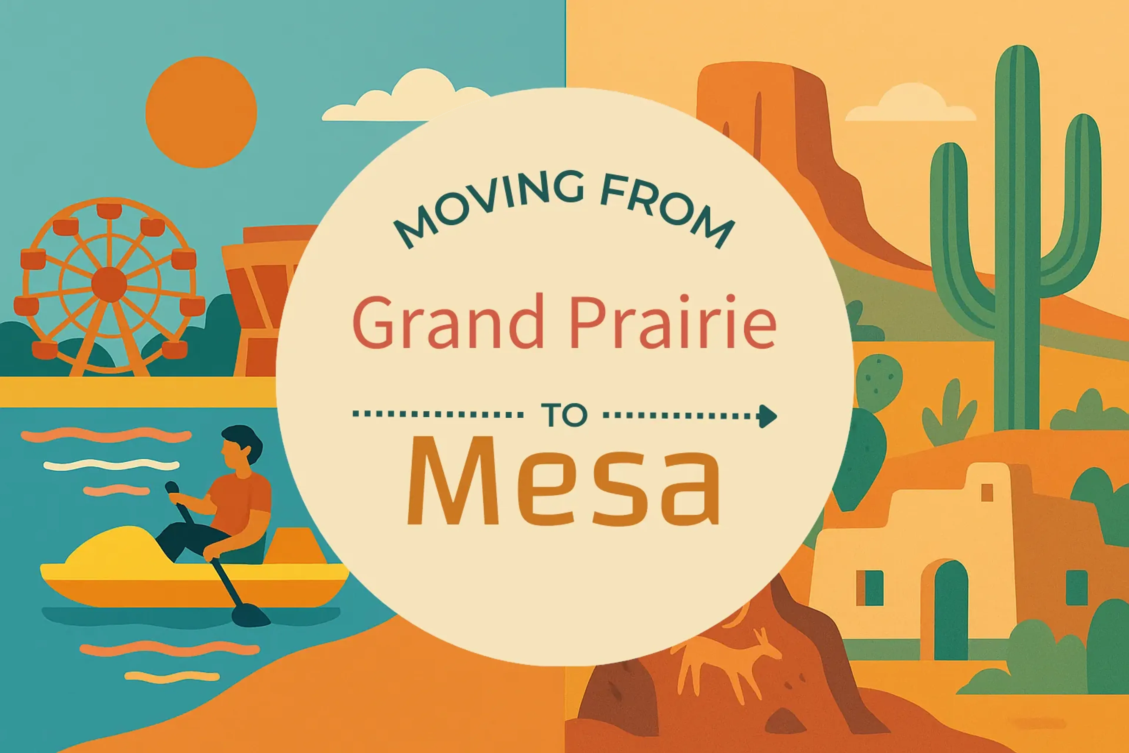 Side-by-side comparison of Grand Prairie to Mesa moving companies