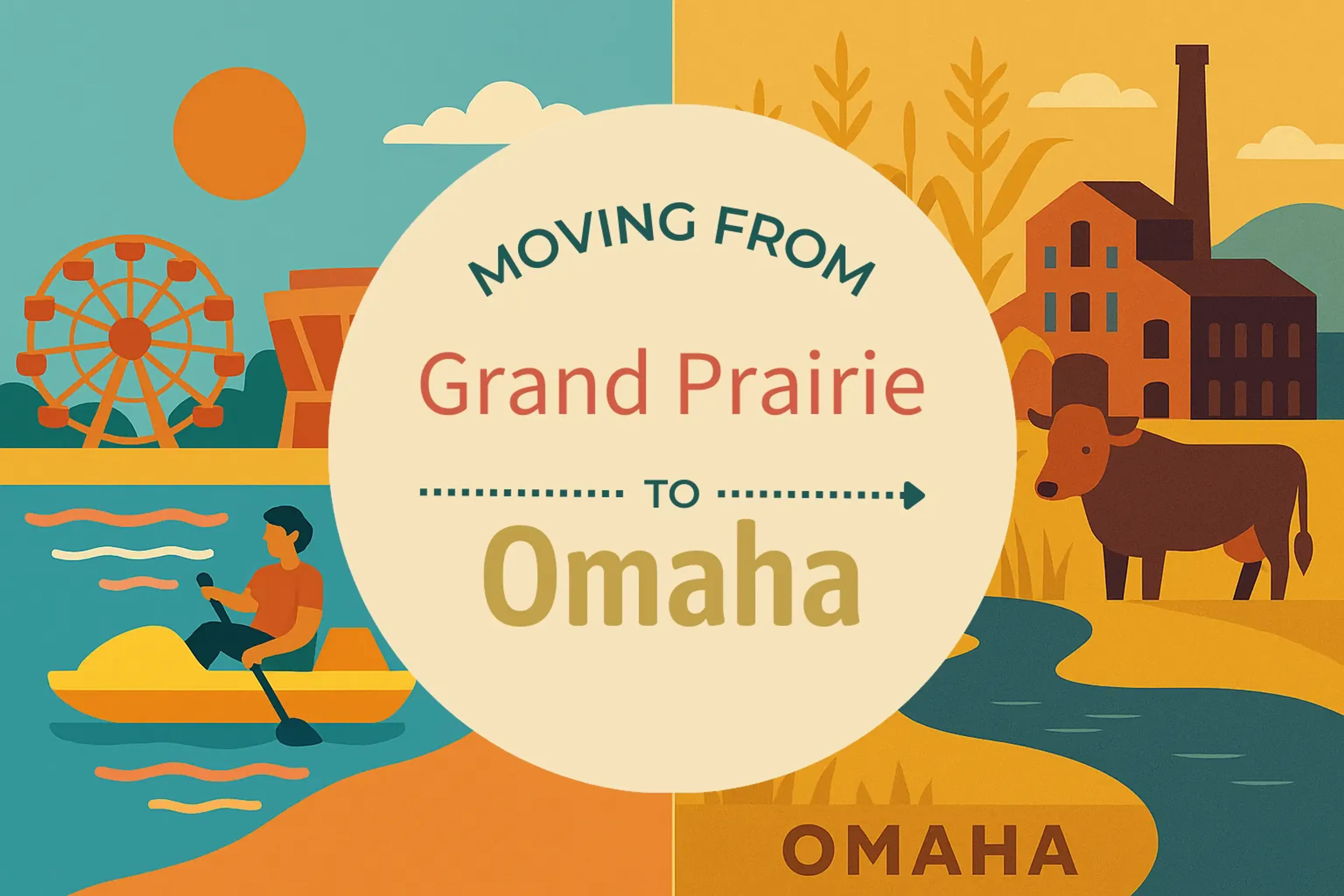 Side-by-side comparison of Grand Prairie to Omaha moving companies