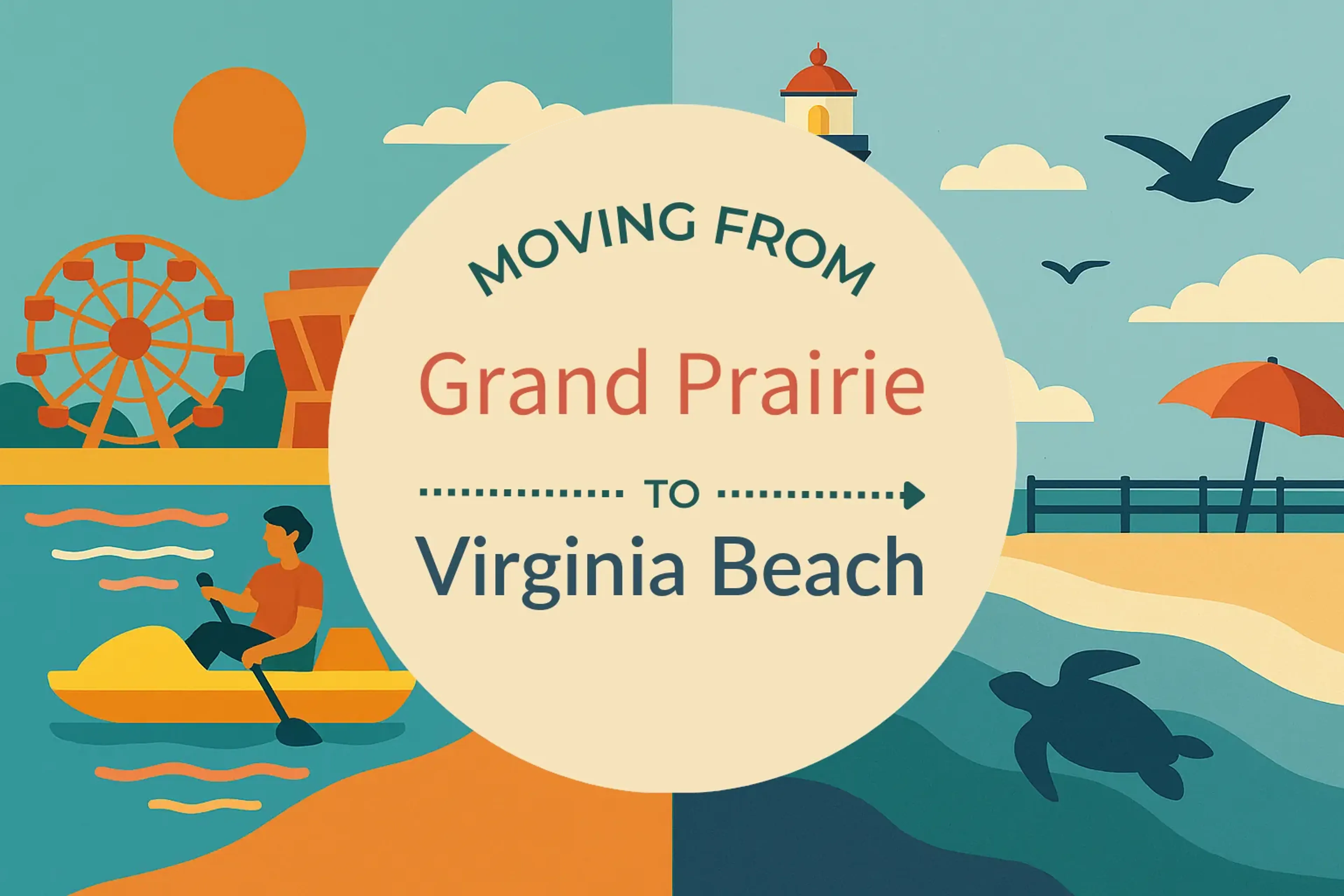 Side-by-side comparison of Grand Prairie to Virginia Beach moving companies